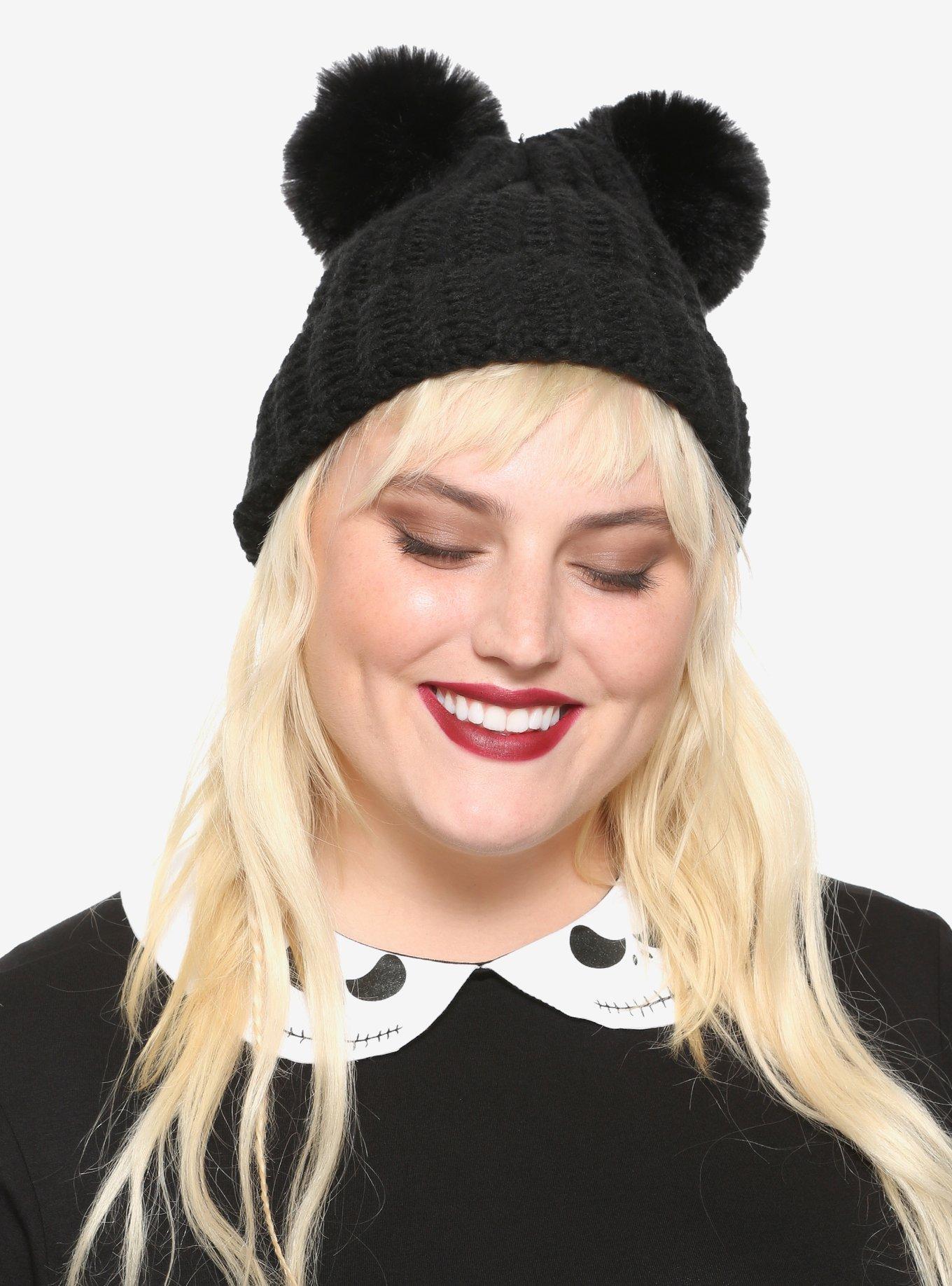 Mickey Mouse Disney 100th Black Double Pom Beanie