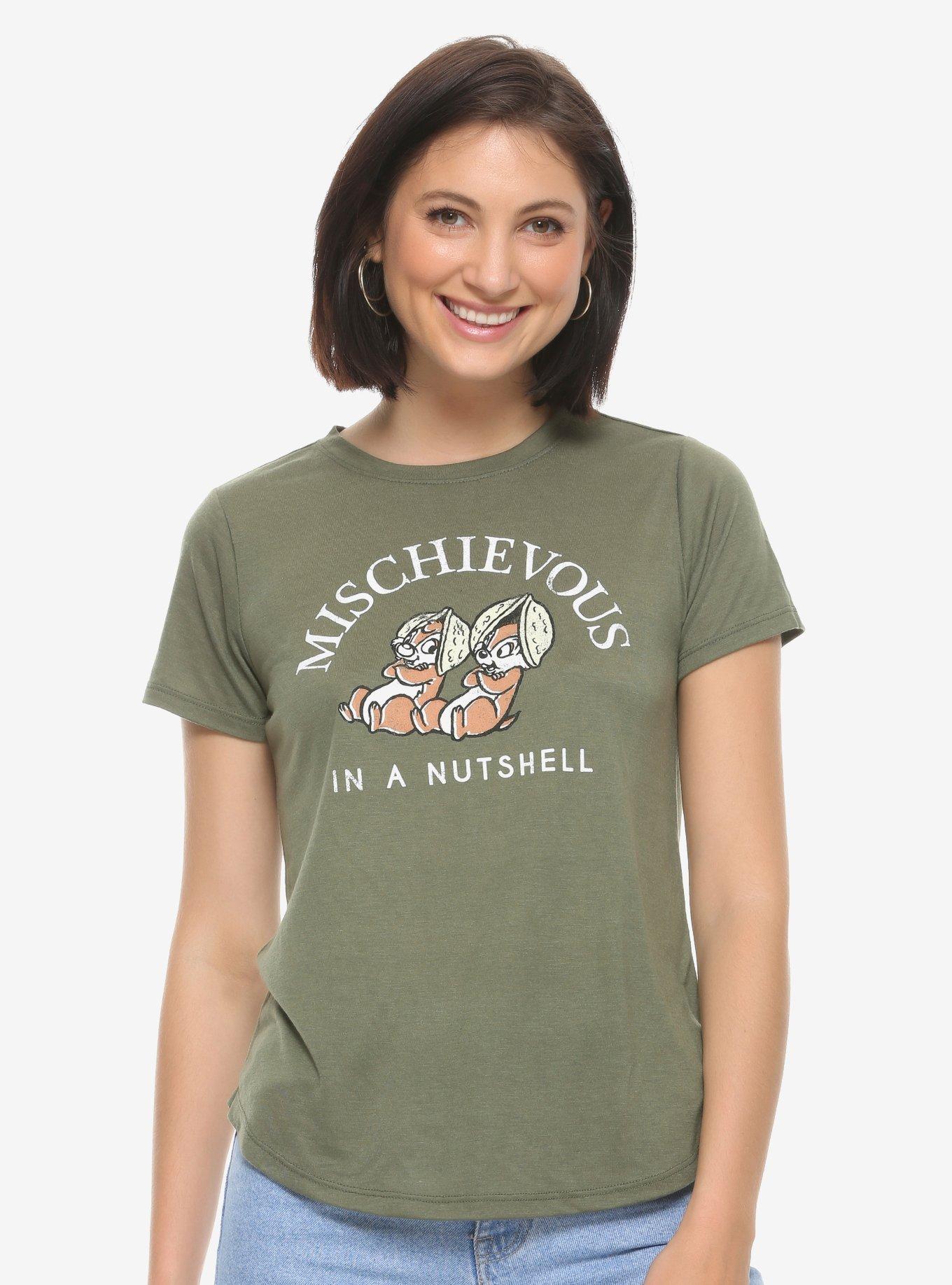 Disney Chip 'n Dale Mischievous In a Nutshell Women's T-Shirt, GREEN, hi-res