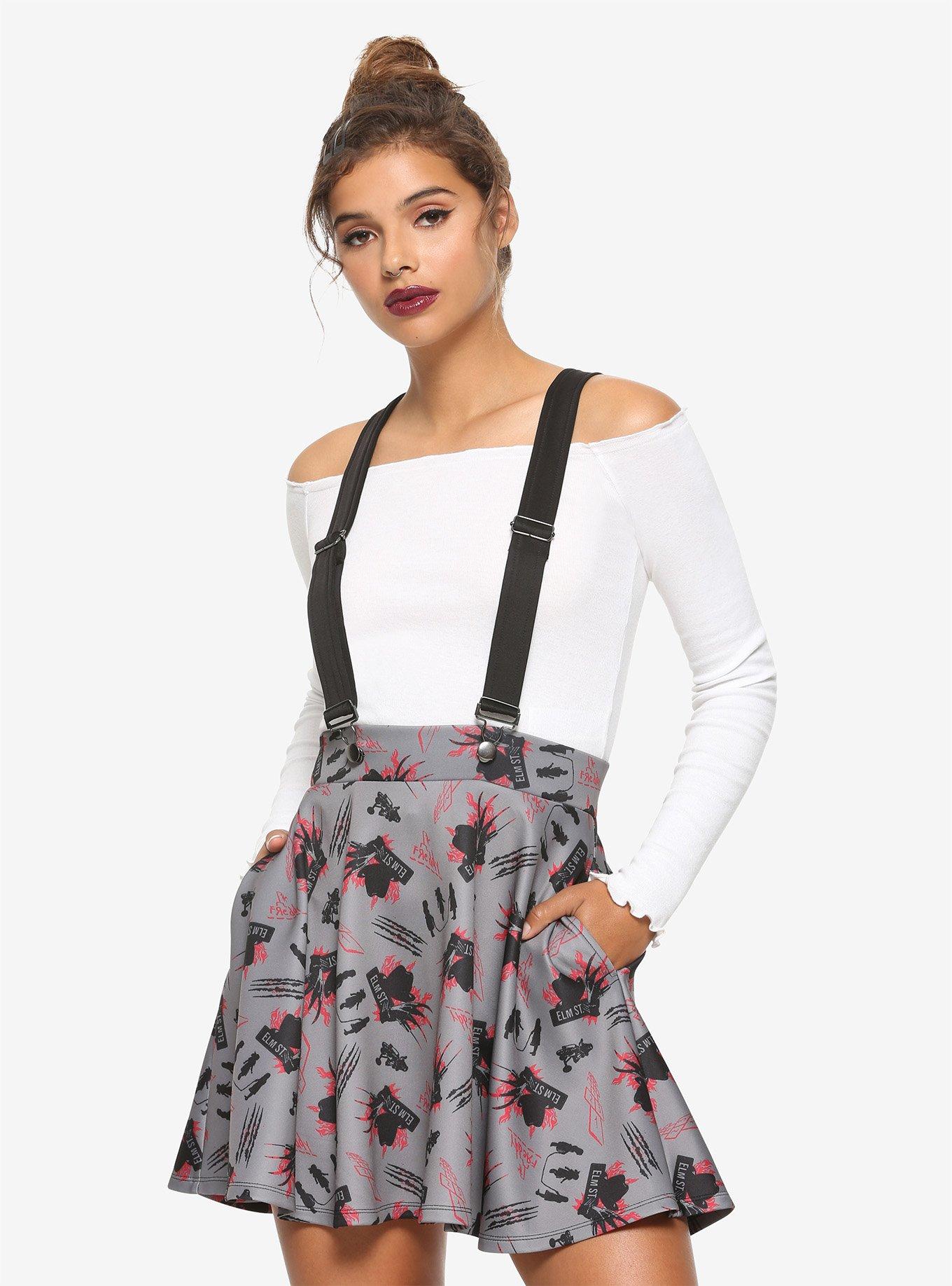 A Nightmare On Elm Street Freddy Suspender Skirt, MULTI, hi-res