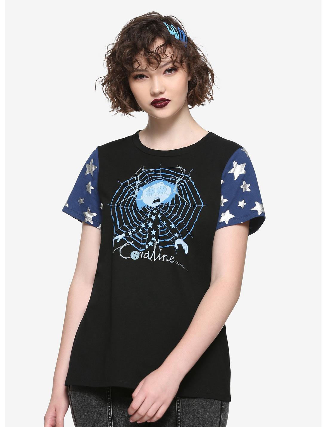 Coraline Star Sleeve Girls T-Shirt, MULTI, hi-res