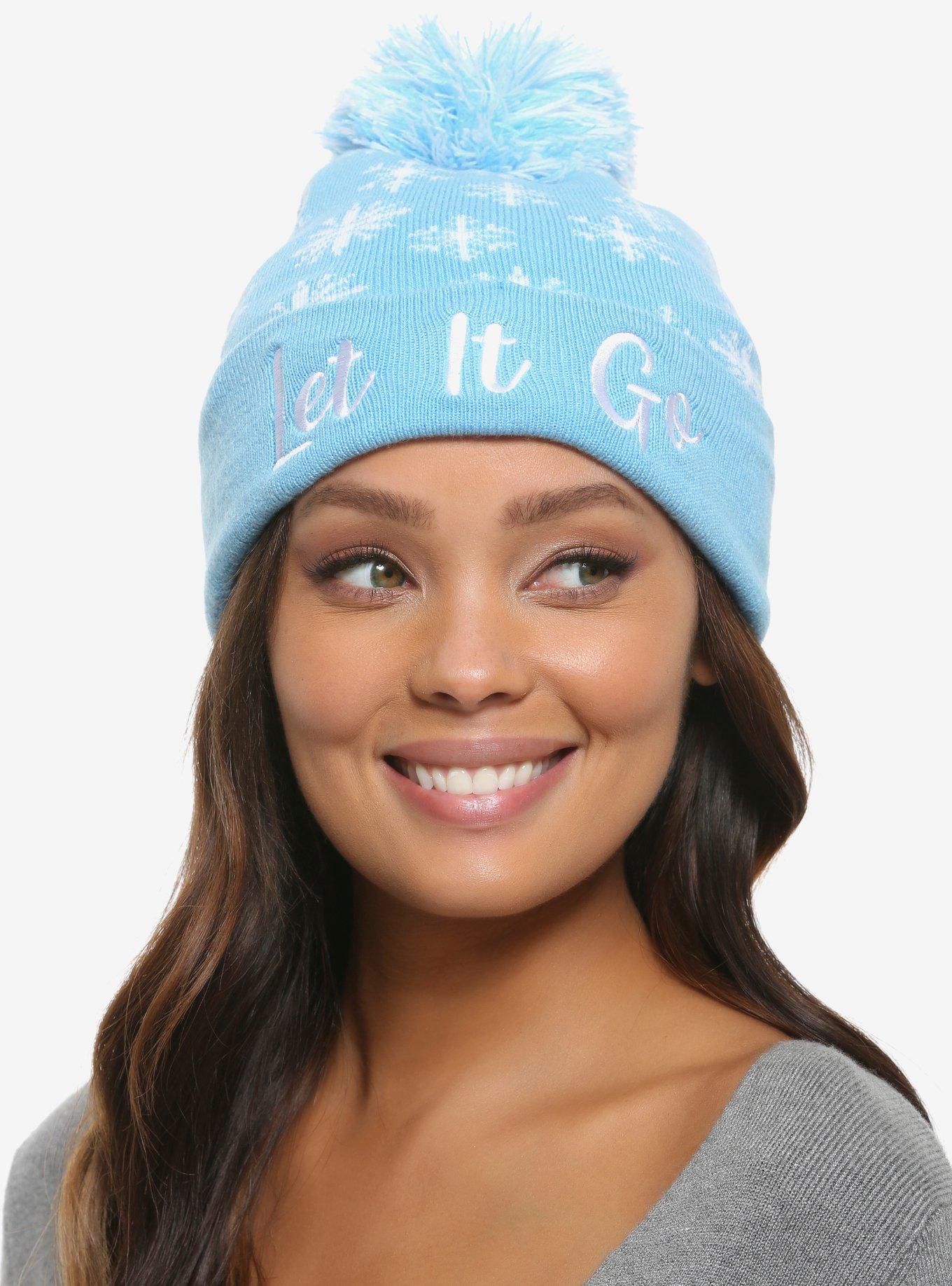 Disney Frozen 2 Snowflakes Pom Beanie