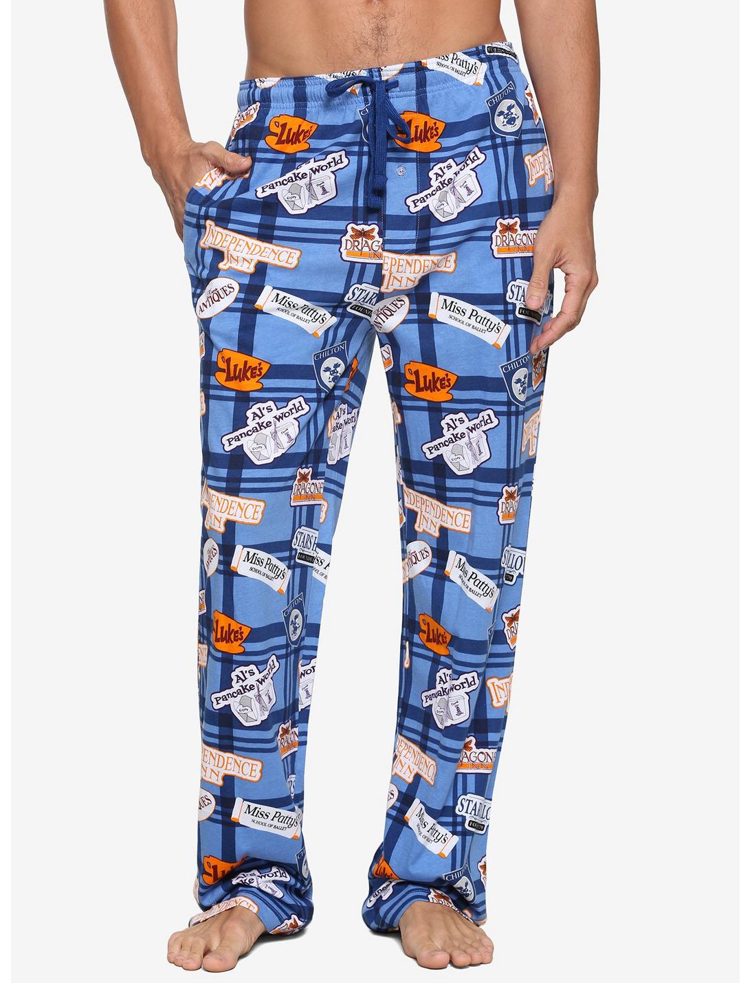 Gilmore Girls Plaid Icons Sleep Pants - BoxLunch Exclusive, BLUE, hi-res