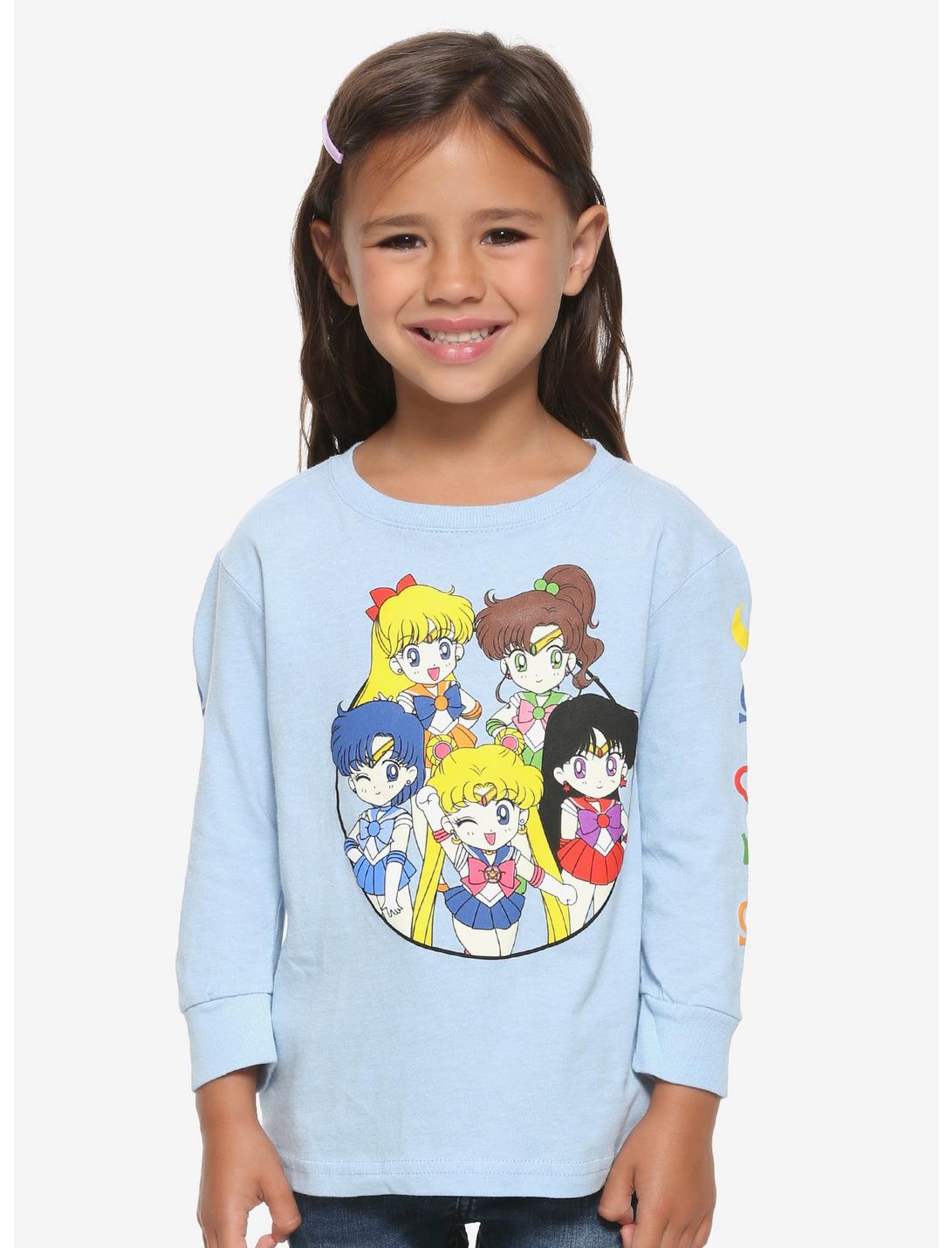 Sailor Moon Chibi Sailor Scouts Toddler Long Sleeve T-Shirt - BoxLunch Exclusive, BLUE, hi-res