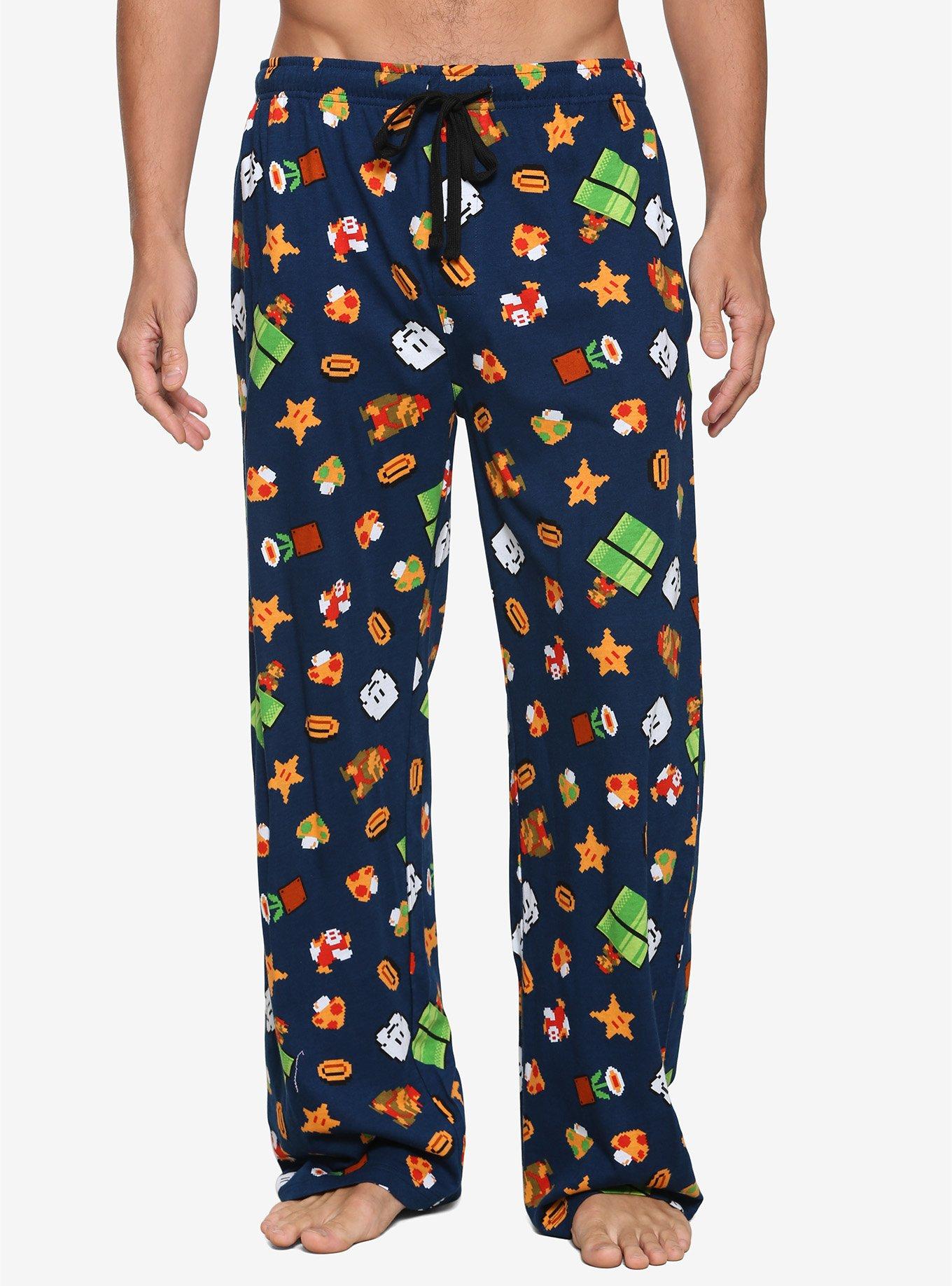 Nintendo Super Mario Bros. 8-Bit Sleep Pants - BoxLunch Exclusive, MULTI, hi-res