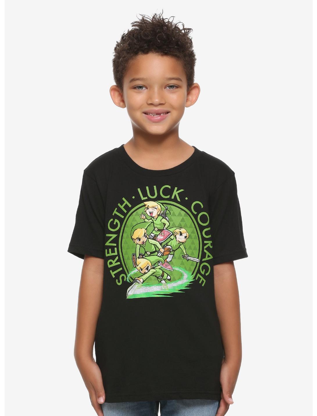 Nintendo The Legend of Zelda Toon Link Traits Youth T-Shirt - BoxLunch Exclusive, BLACK, hi-res