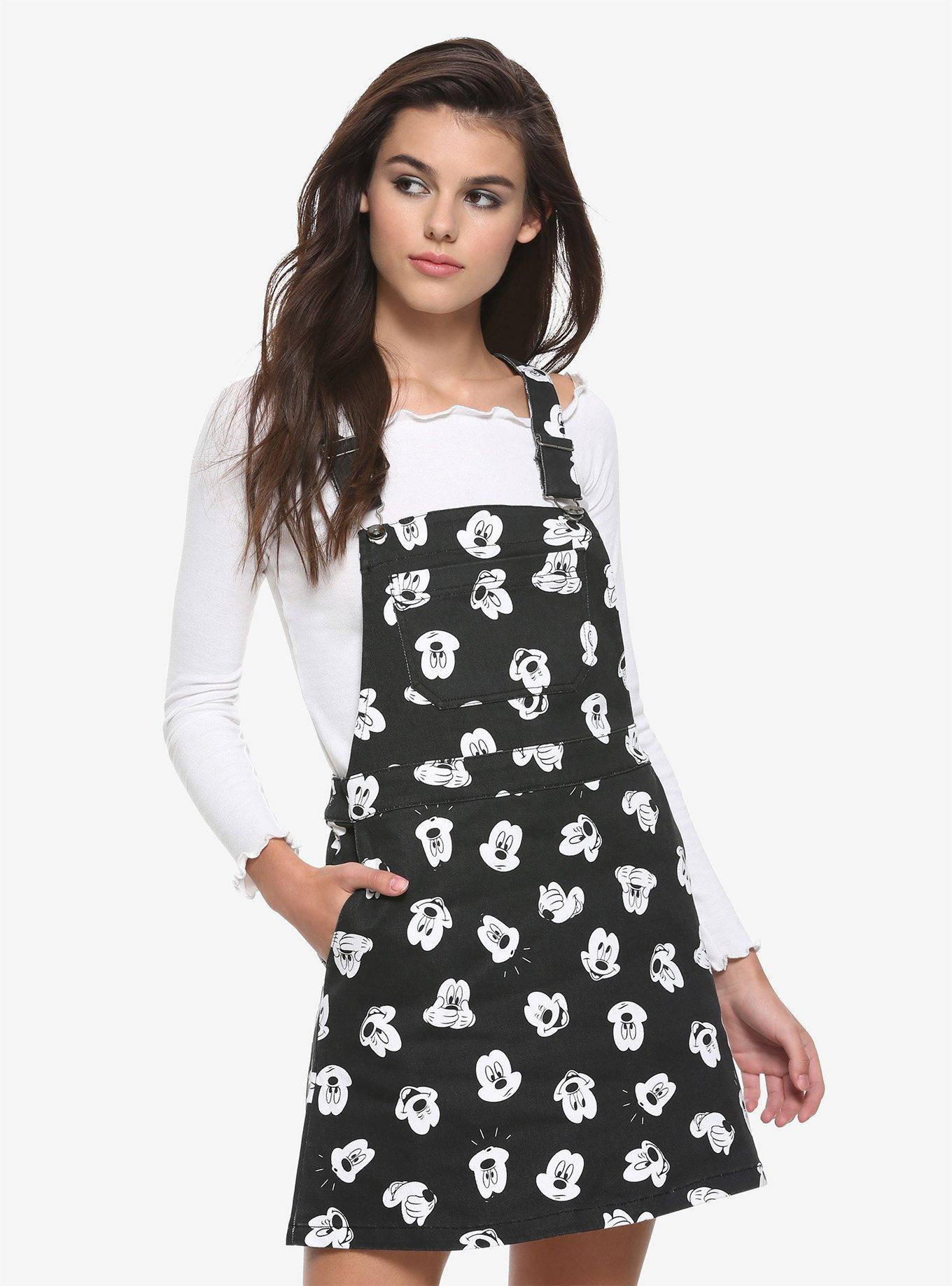 Disney Mickey Mouse Black & White Print Skirtall, WHITE, hi-res