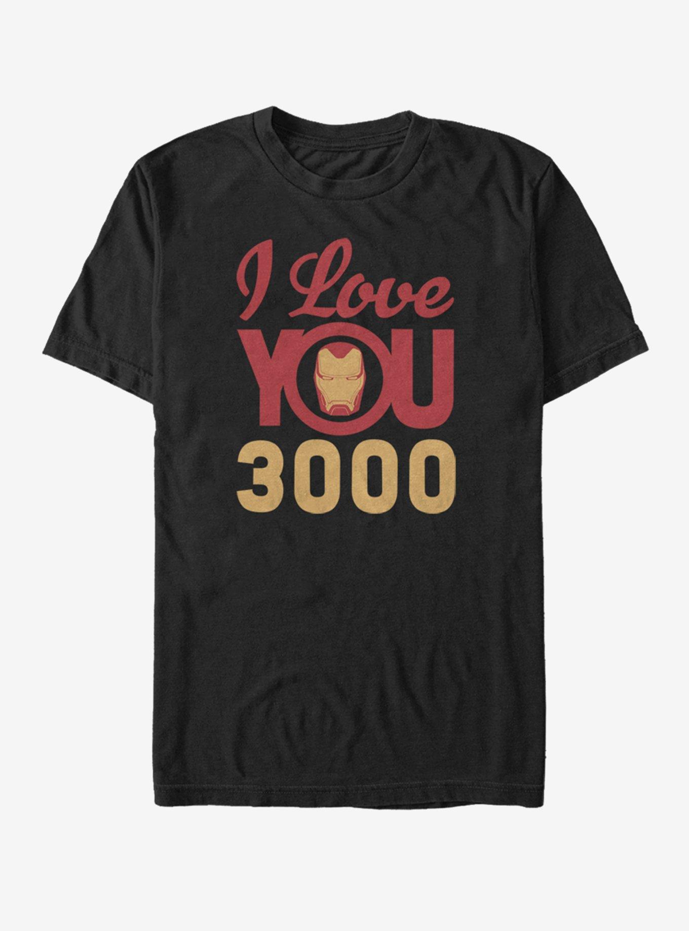 Marvel Avengers: Endgame Love You 3000 Icon Face T-Shirt, BLACK, hi-res