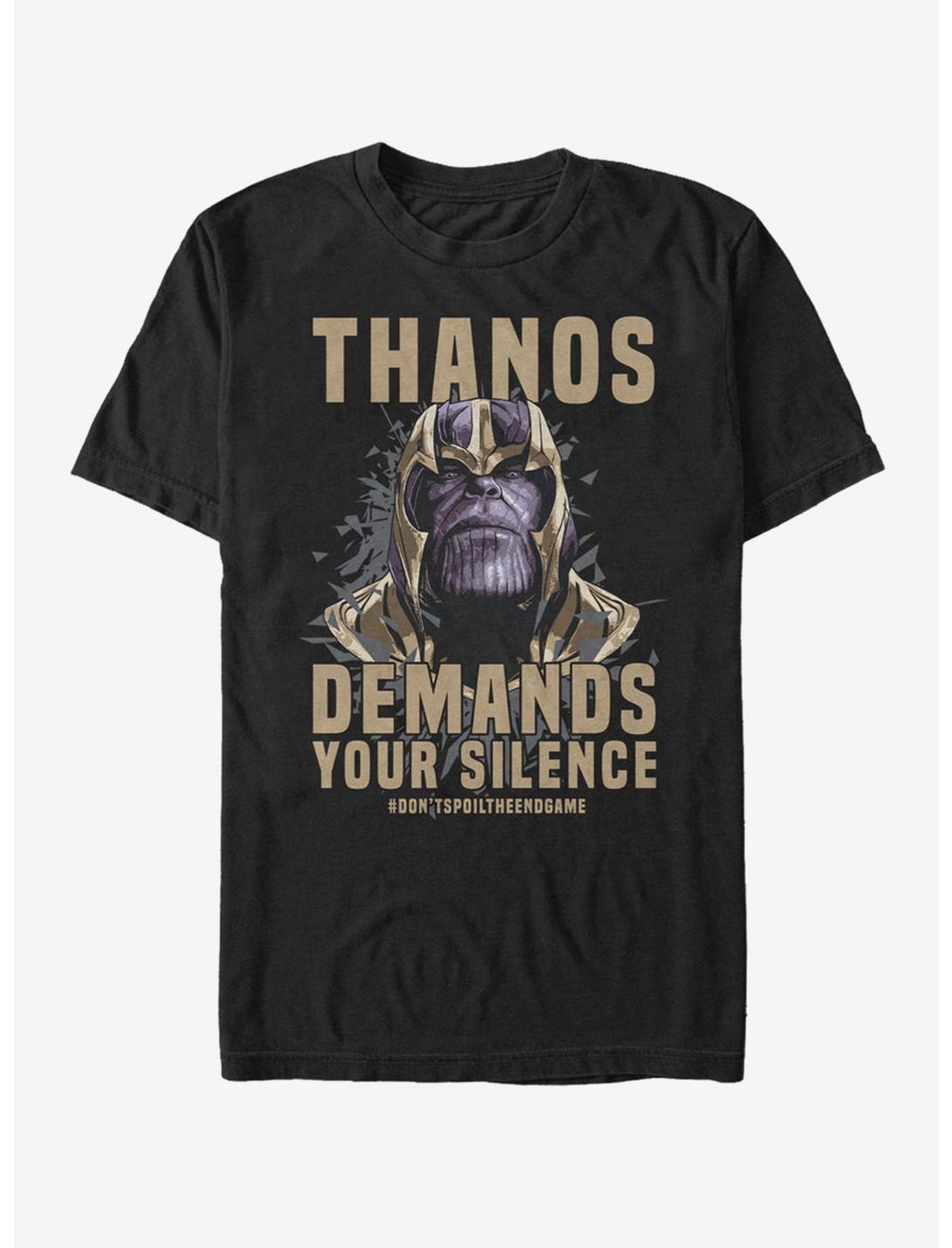 Marvel Avengers: Endgame Demand Silence T-Shirt, BLACK, hi-res