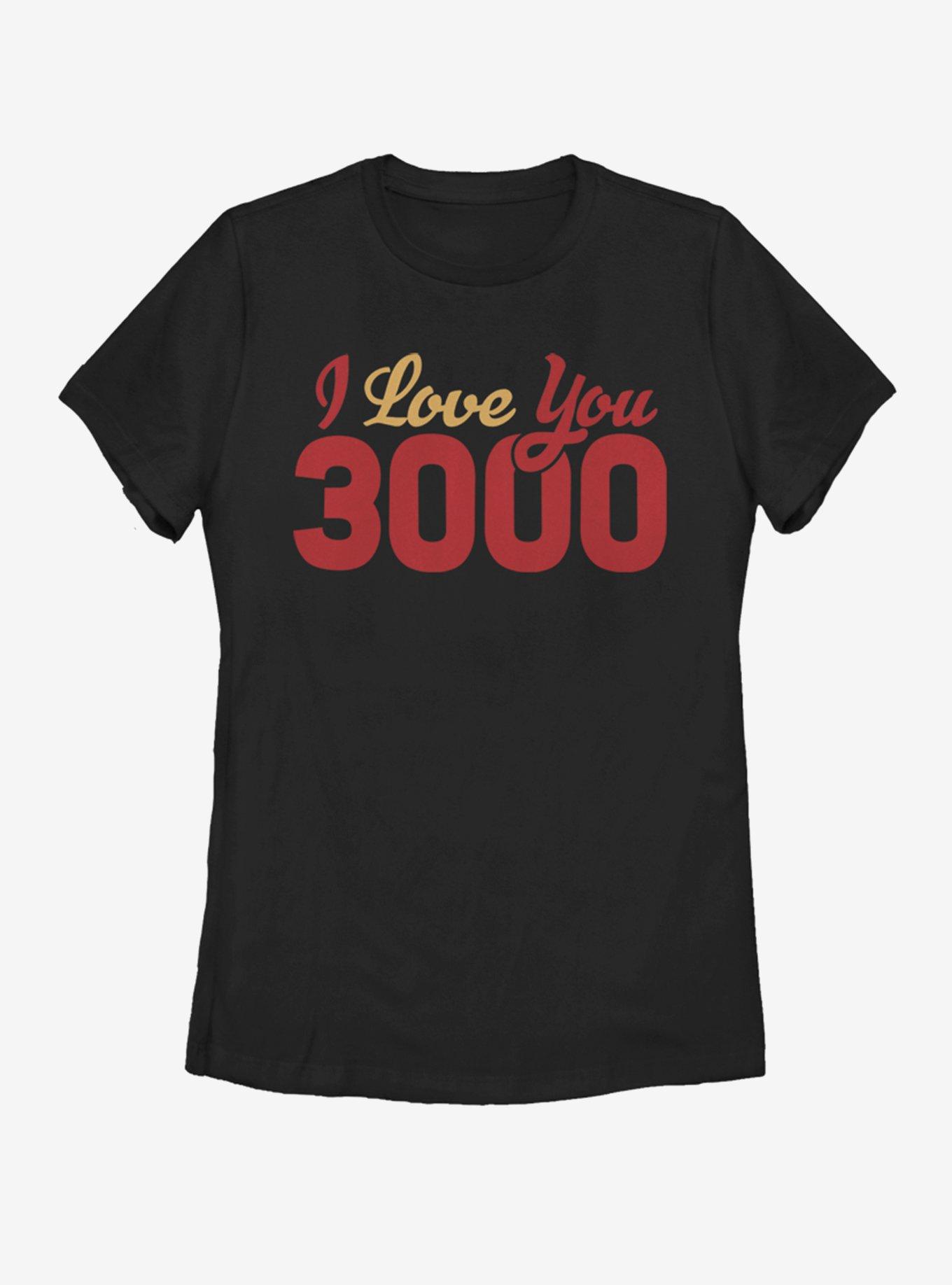 Marvel Avengers: Endgame I Love You 3000 Script Womens T-Shirt - BLACK ...