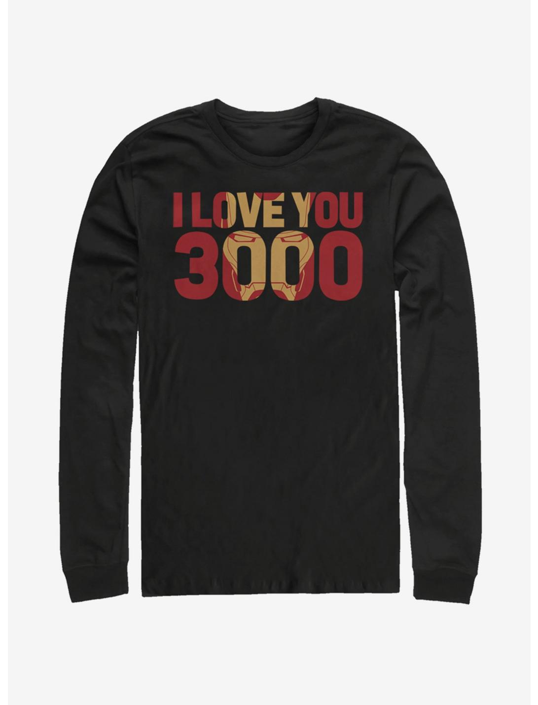 Marvel Avengers: Endgame Love You 3000 Long-Sleeve T-Shirt, BLACK, hi-res