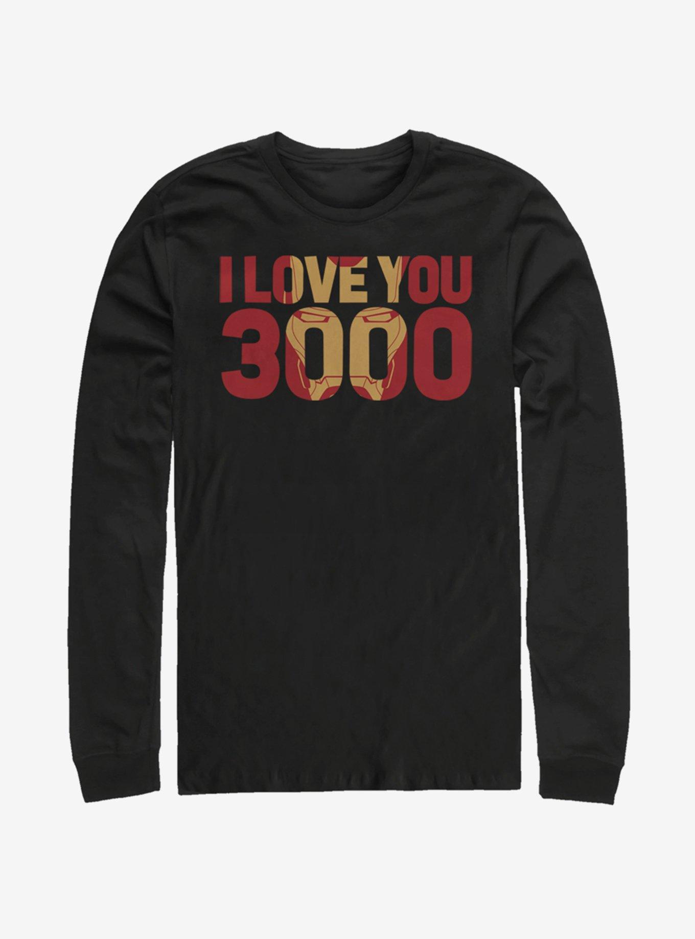 Marvel Avengers: Endgame Love You 3000 Long-Sleeve T-Shirt, BLACK, hi-res