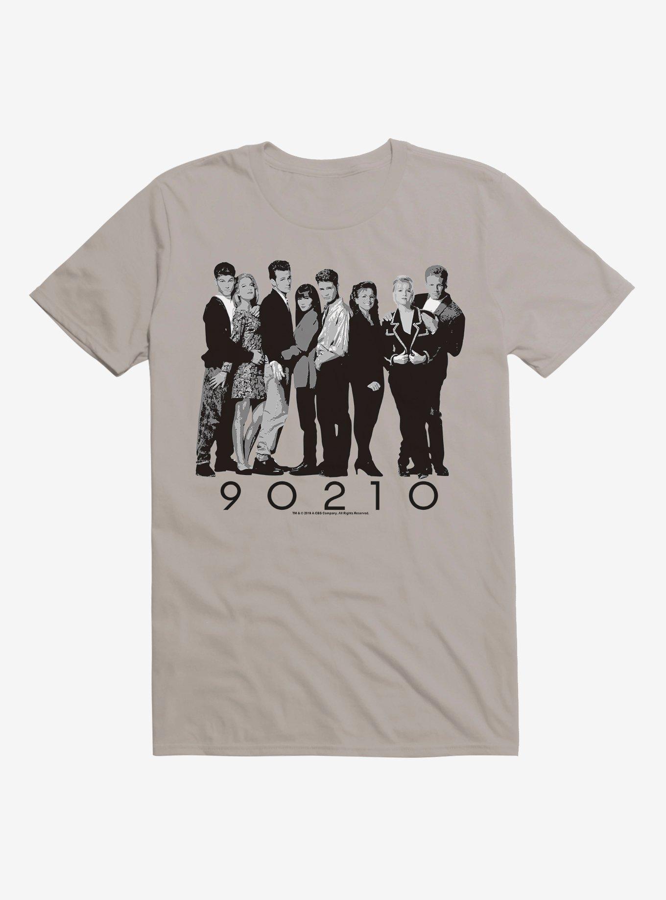 Beverly Hills 90210 Black & White Cast T-Shirt, LIGHT GREY, hi-res