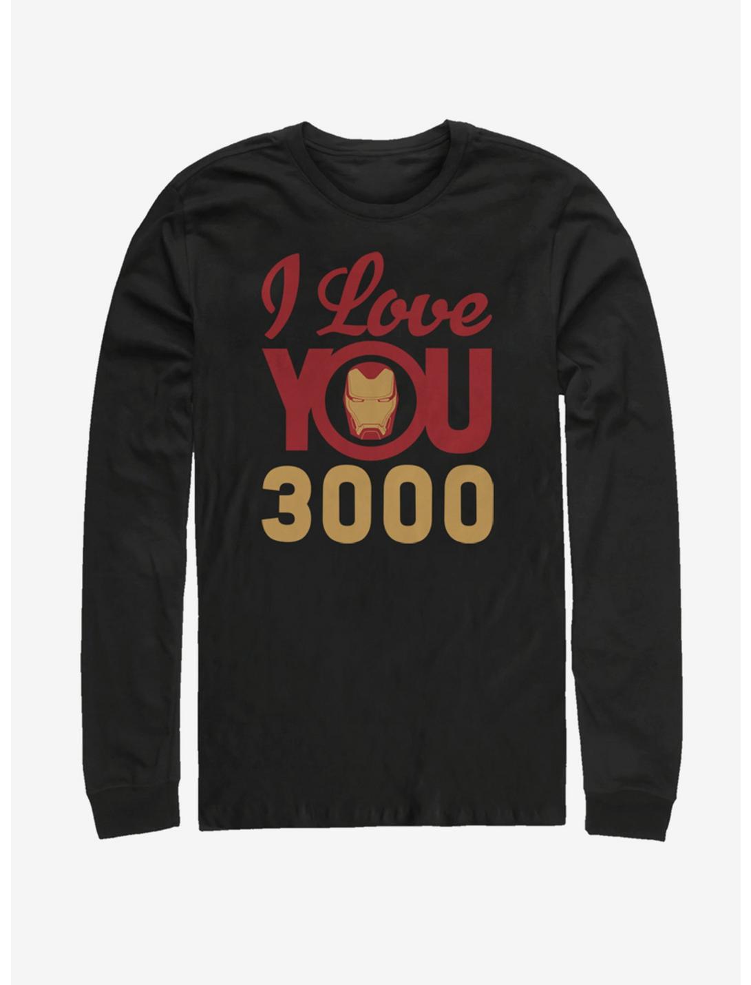 Marvel Avengers: Endgame Love You 3000 Icon Face Long-Sleeve T-Shirt, BLACK, hi-res