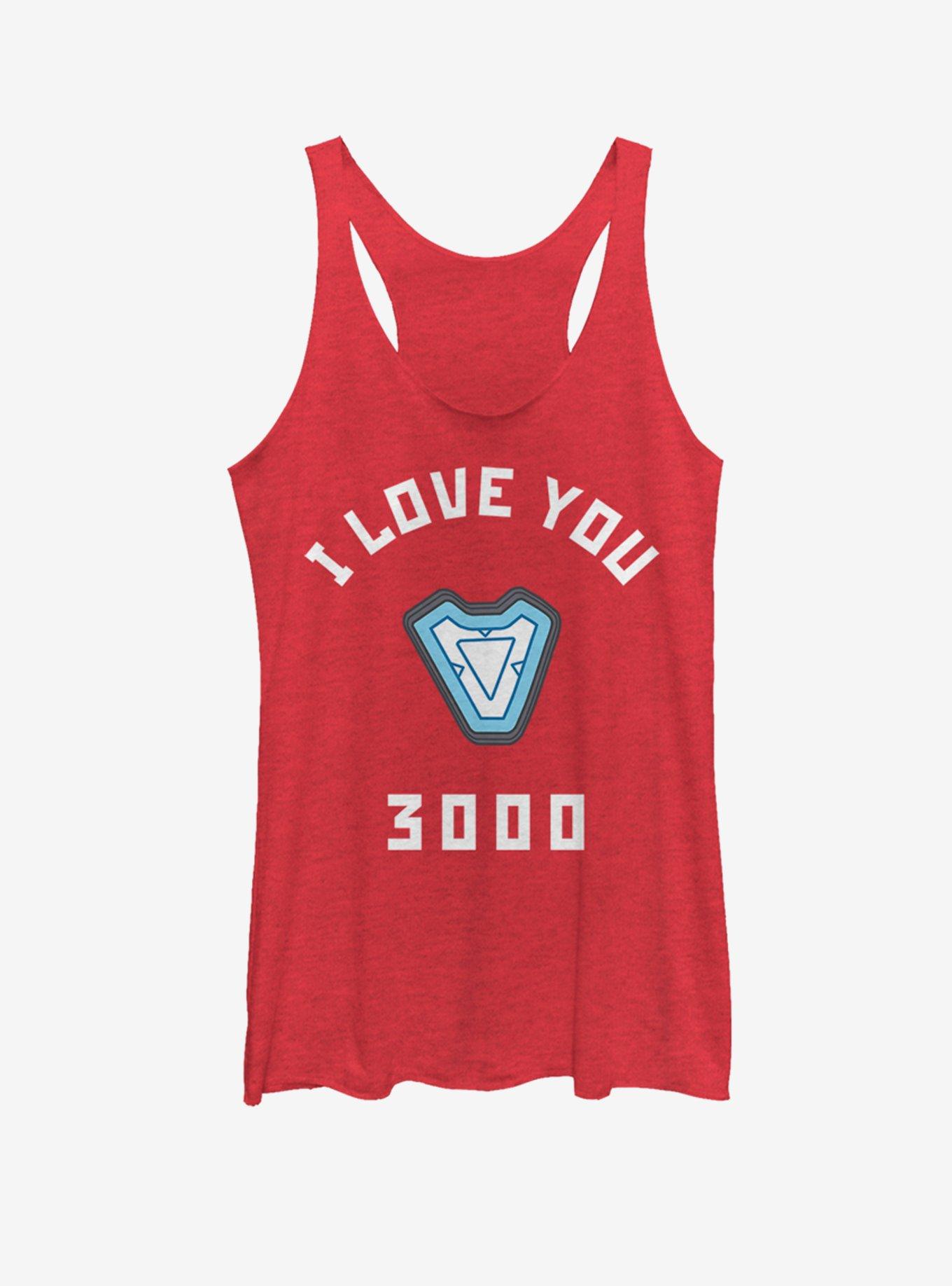 Marvel Avengers: Endgame I Love You 3000 Womens Tank Top, RED HTR, hi-res