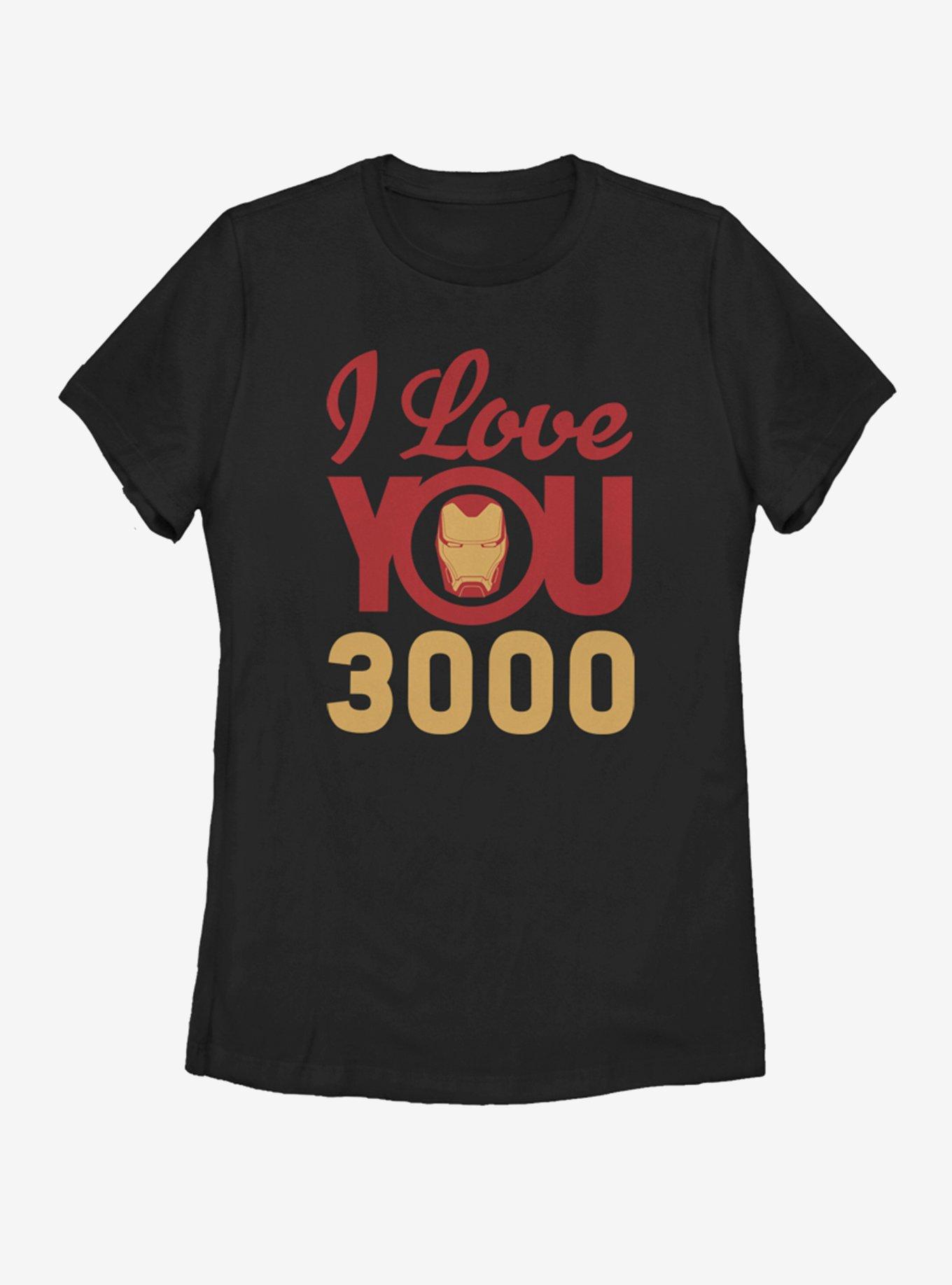Marvel Avengers: Endgame Love You 3000 Icon Face Womens T-Shirt, BLACK, hi-res