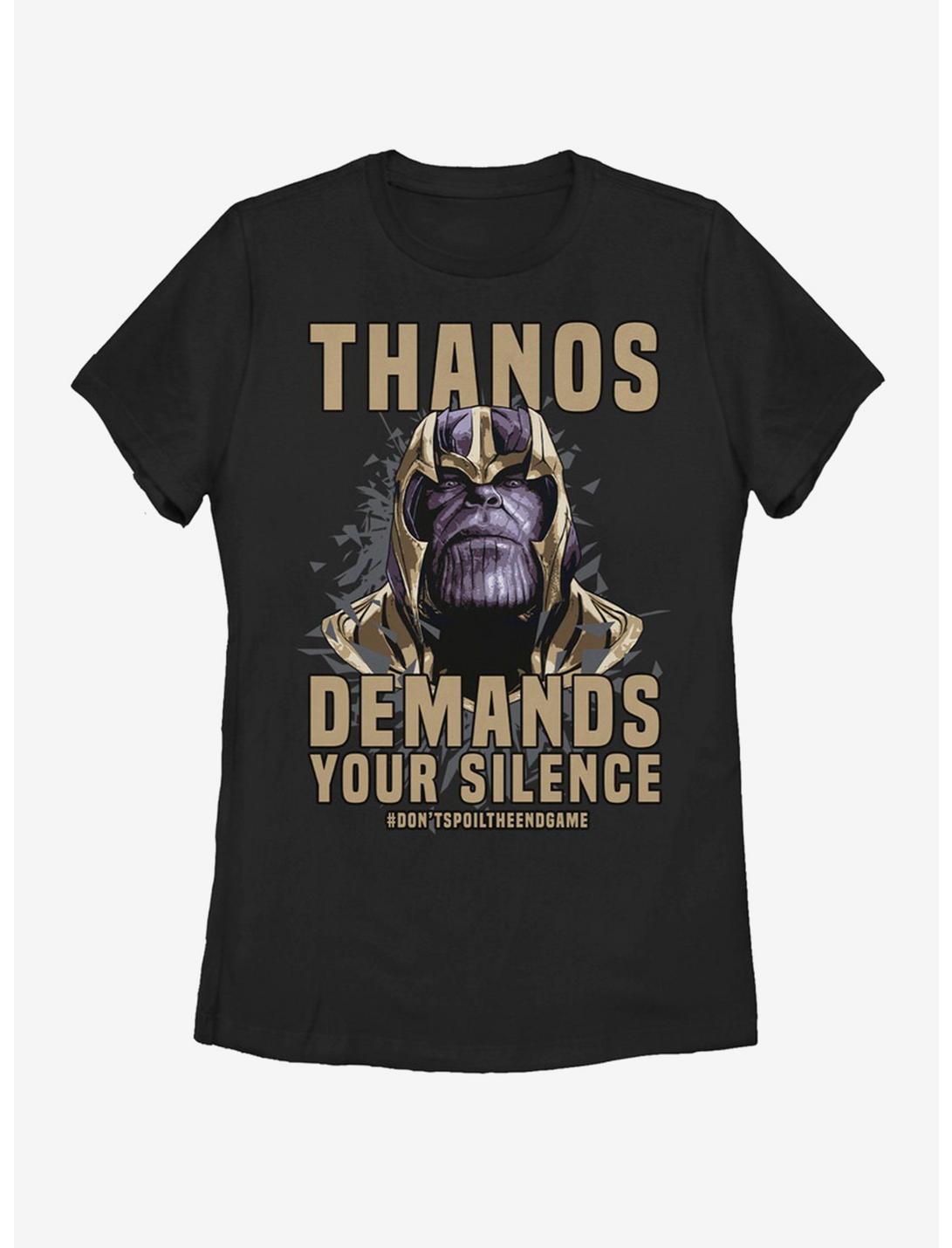 Marvel Avengers: Endgame Demand Silence Womens T-Shirt, BLACK, hi-res