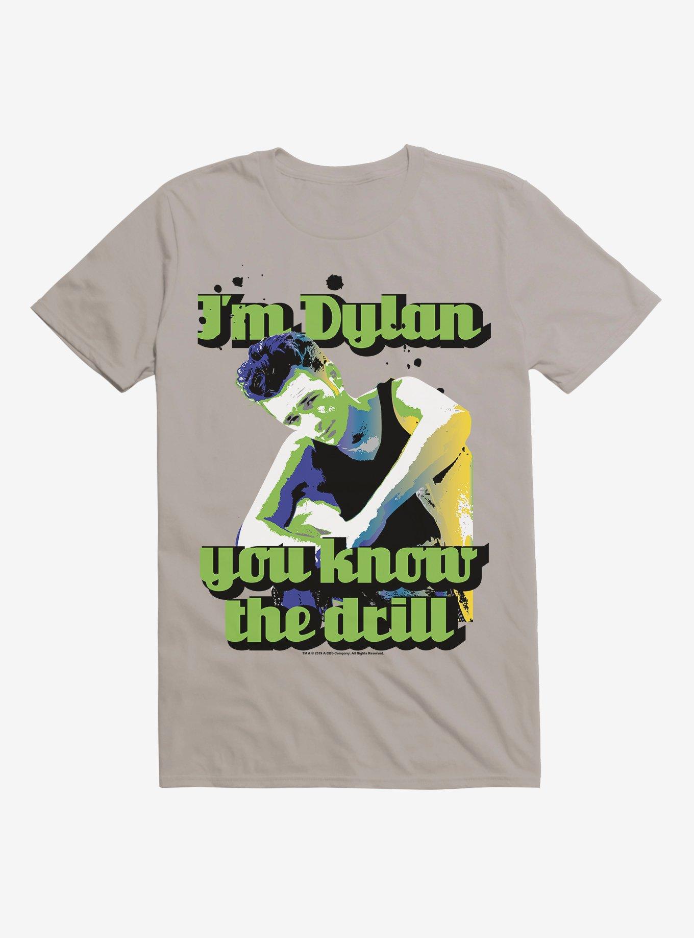 Beverly Hills 90210 I'm Dylan You Know The Drill T-Shirt, LIGHT GREY, hi-res