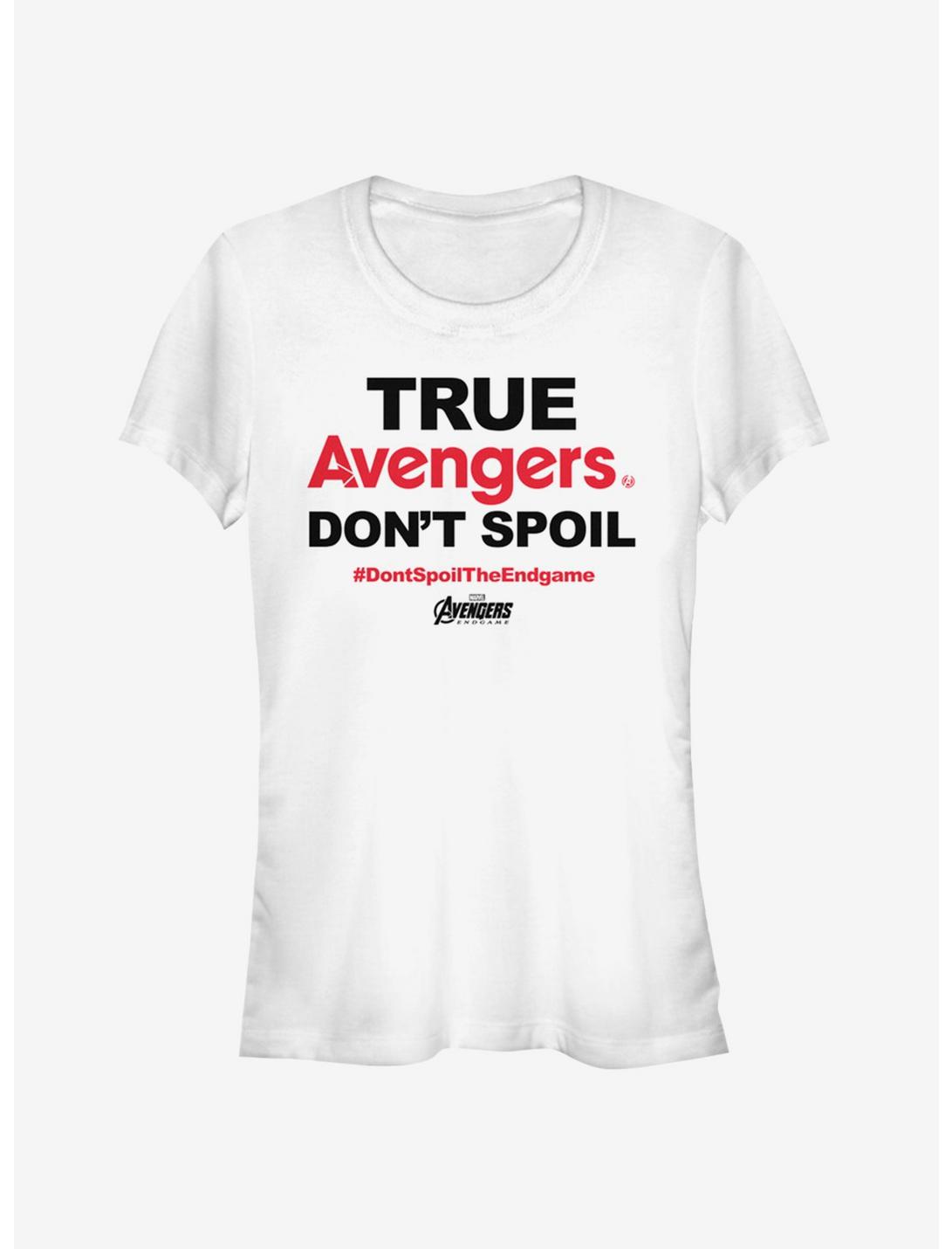 Marvel Avengers: Endgame Do Not Spoil Girls T-Shirt, WHITE, hi-res