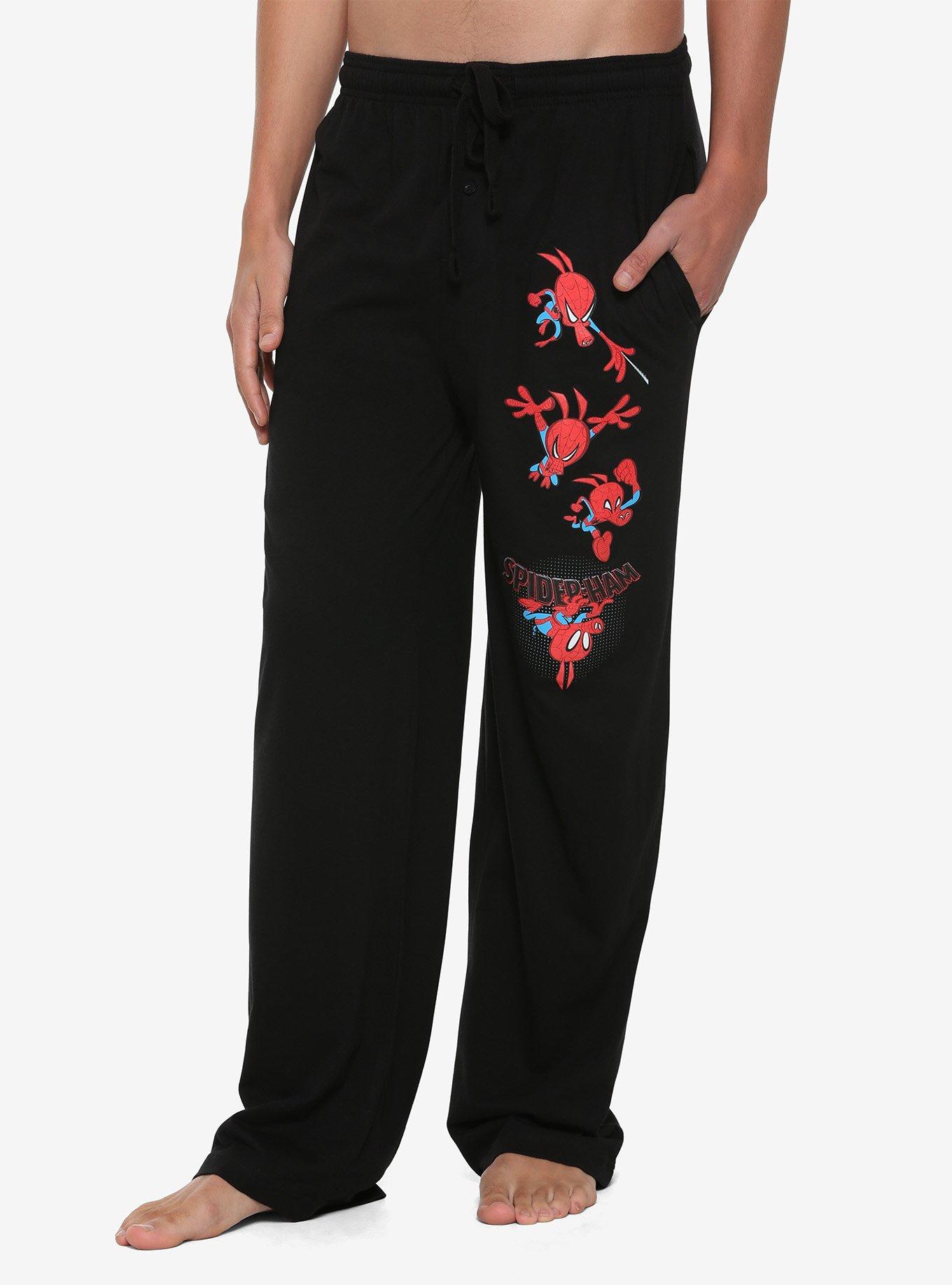 Marvel Spider-Man: Into The Spider-Verse Spider-Ham Pajama Pants, BLACK, hi-res