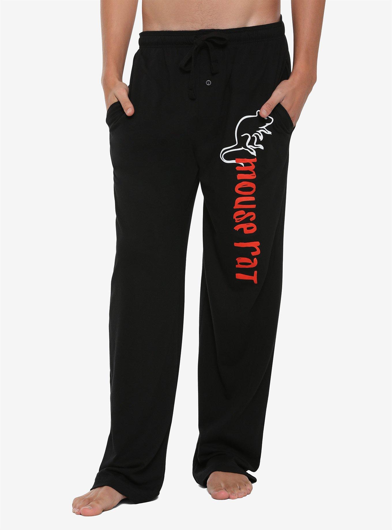 Parks And Recreation Mouse Rat Pajama Pants, BLACK, hi-res