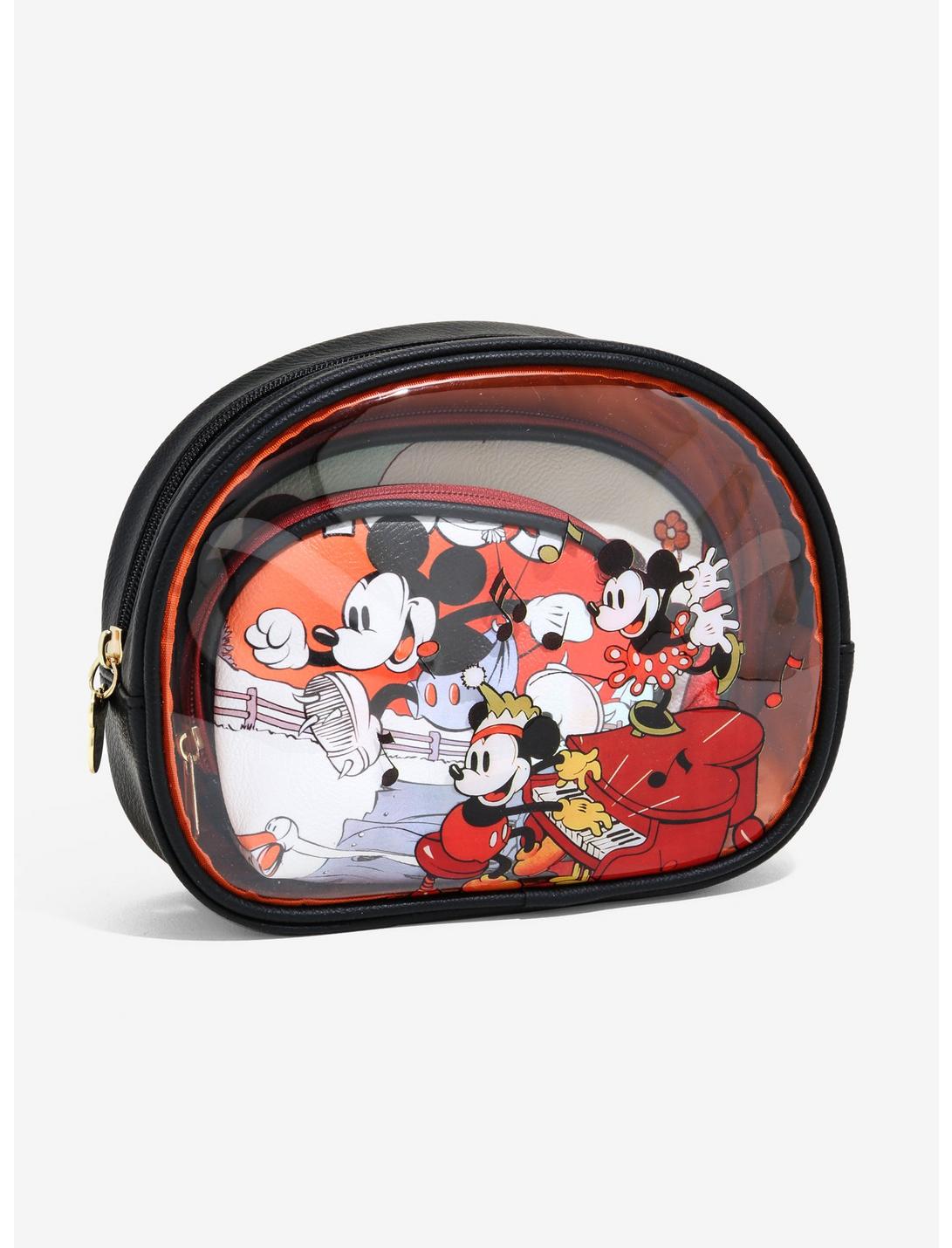 Loungefly Disney Vintage Mickey Poster Cosmetic Bag Set - BoxLunch Exclusive, , hi-res