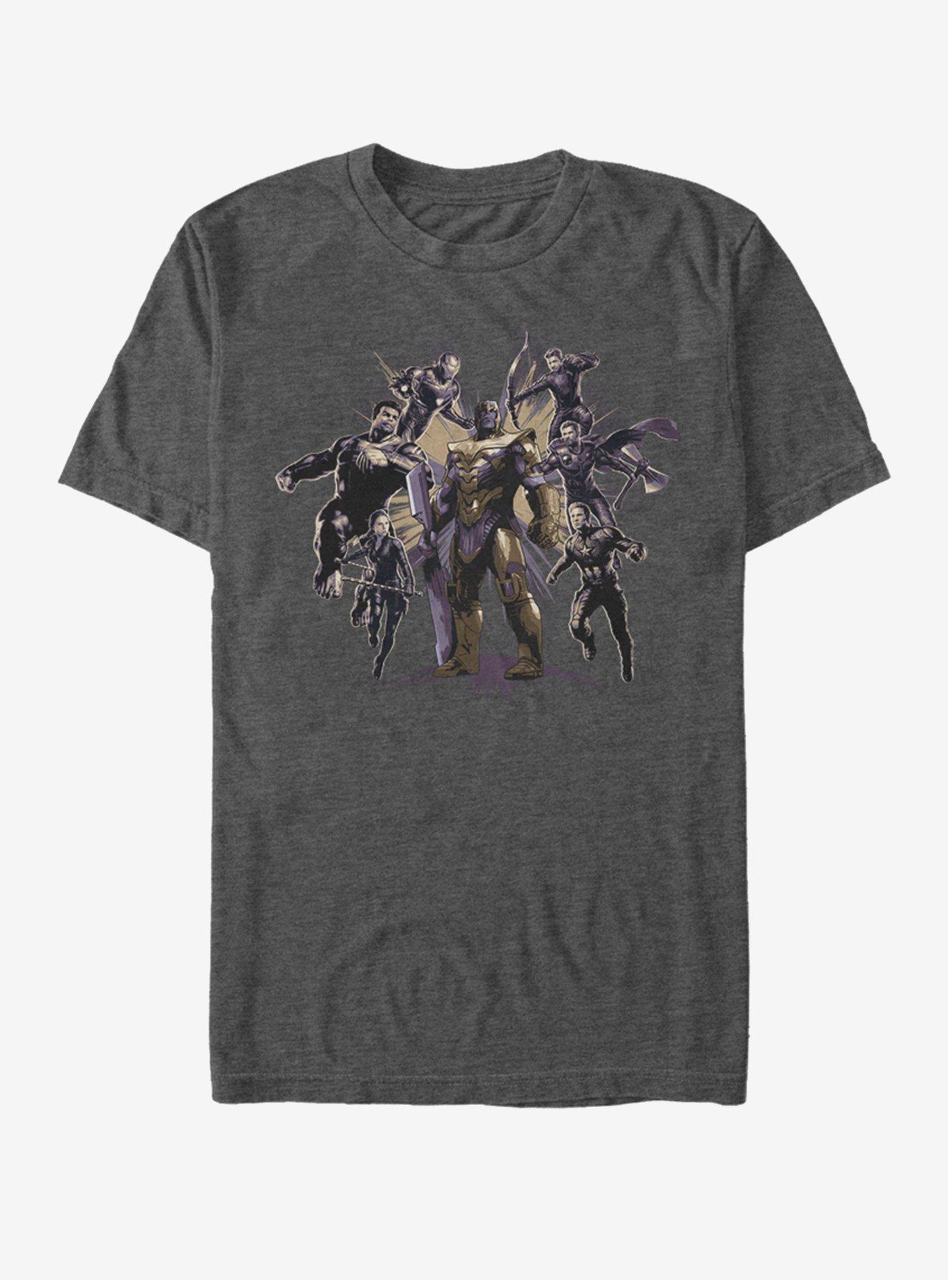 Marvel Avengers: Endgame Villian Pose T-Shirt, CHAR HTR, hi-res