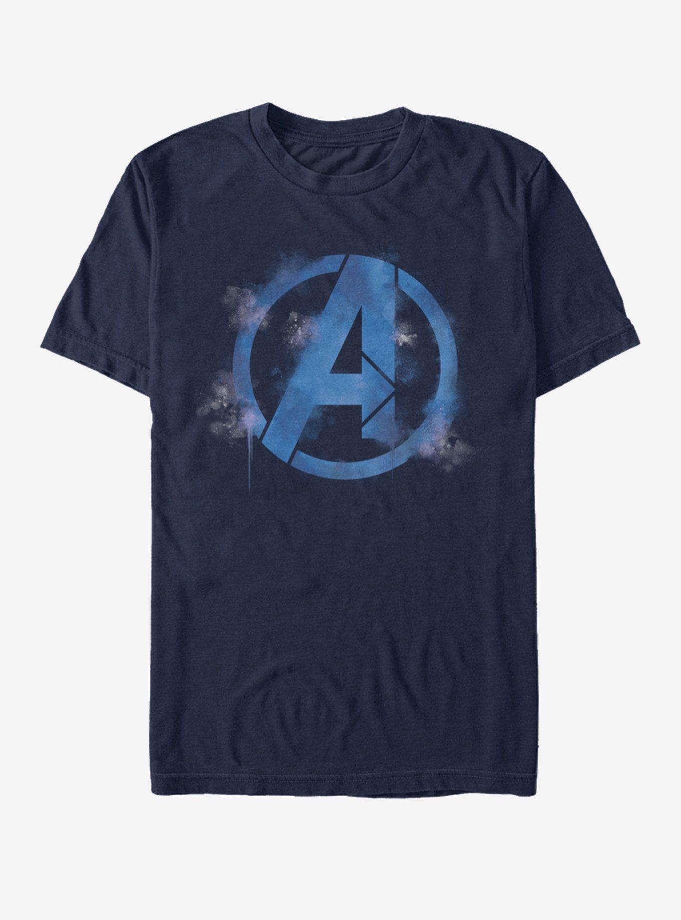 Marvel Avengers: Endgame Avengers Spray Logo T-Shirt, NAVY, hi-res