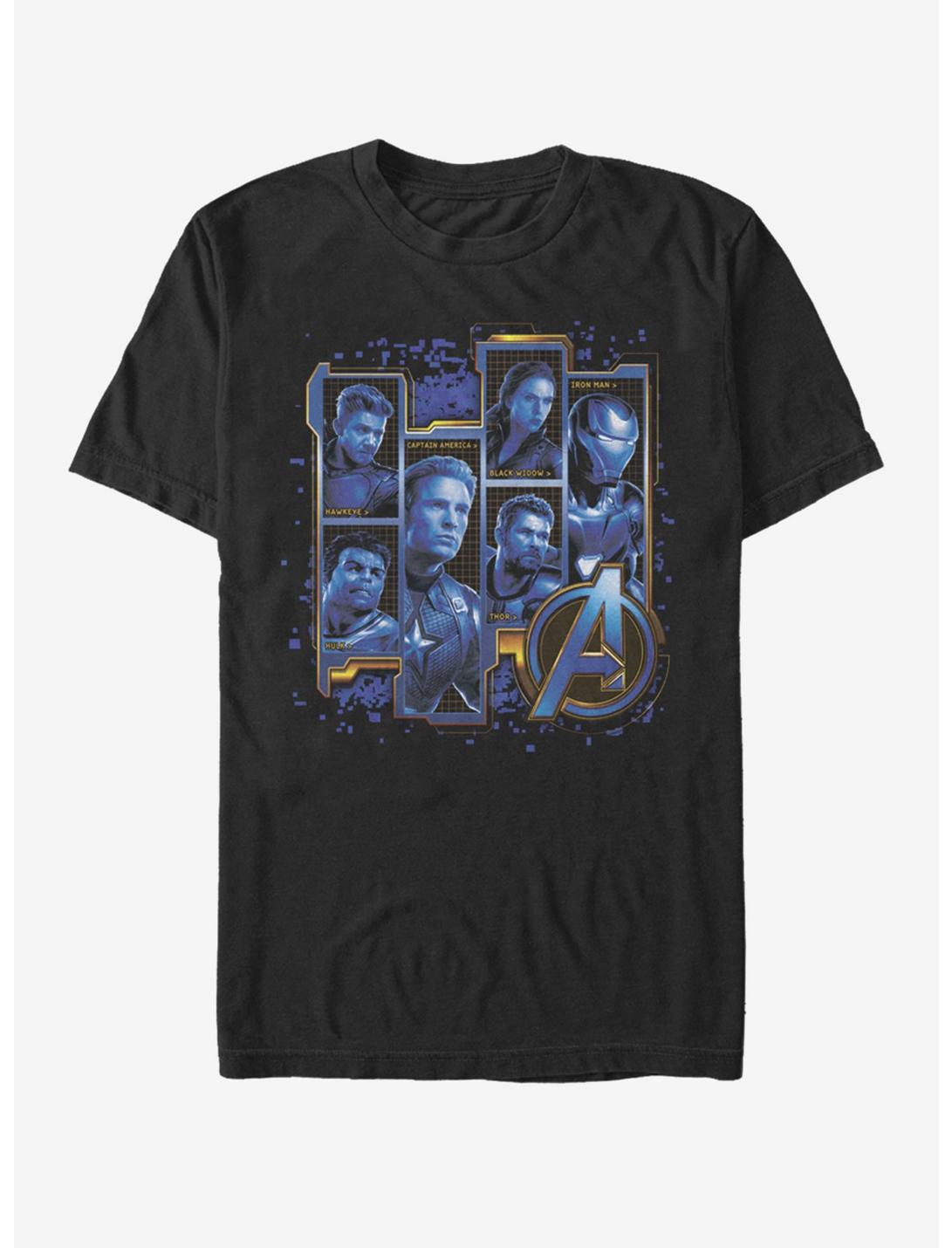 Marvel Avengers: Endgame Blue Box Team Up T-Shirt, BLACK, hi-res