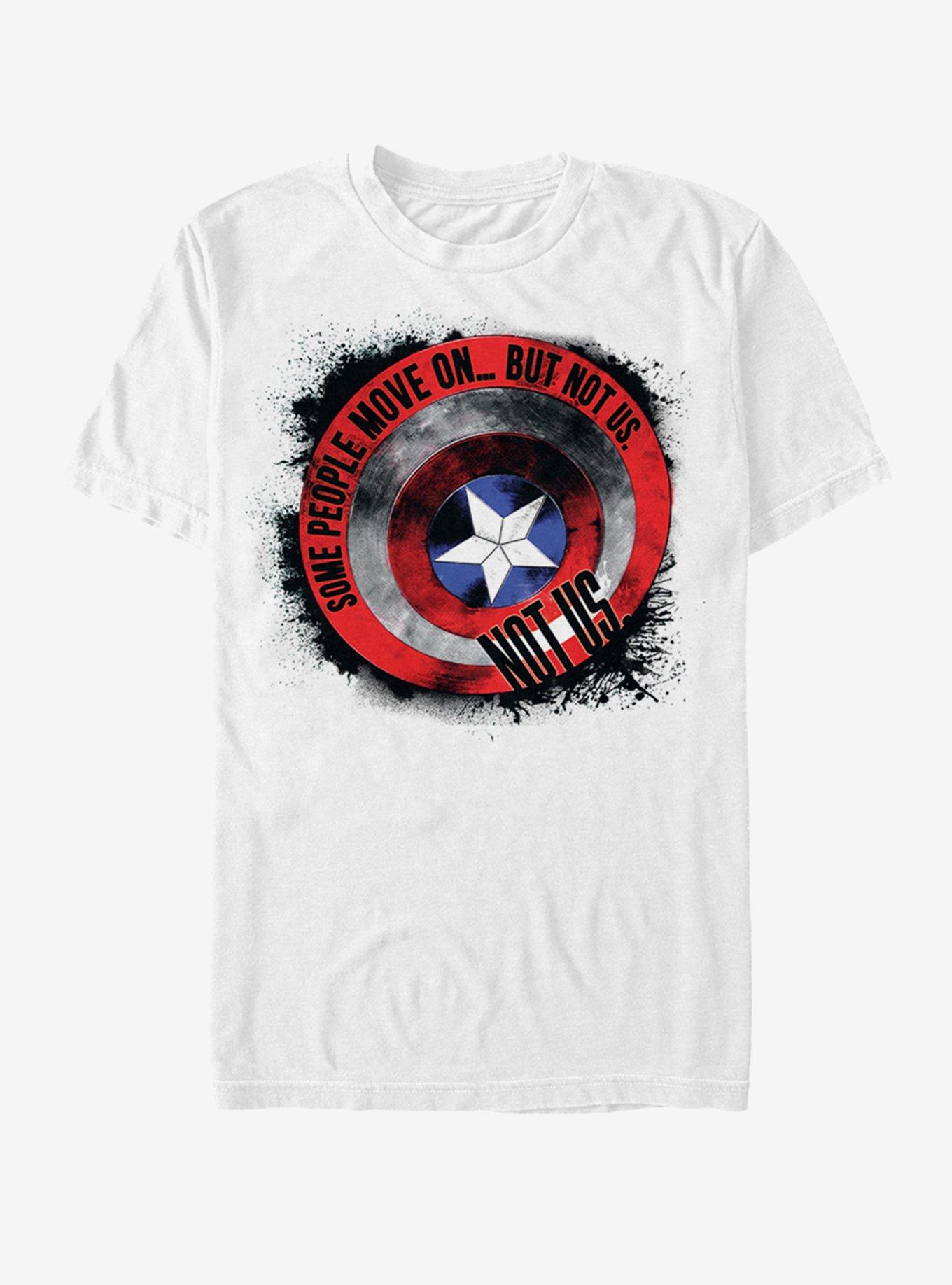 Marvel Avengers: Endgame Cap Shield T-Shirt - WHITE | BoxLunch