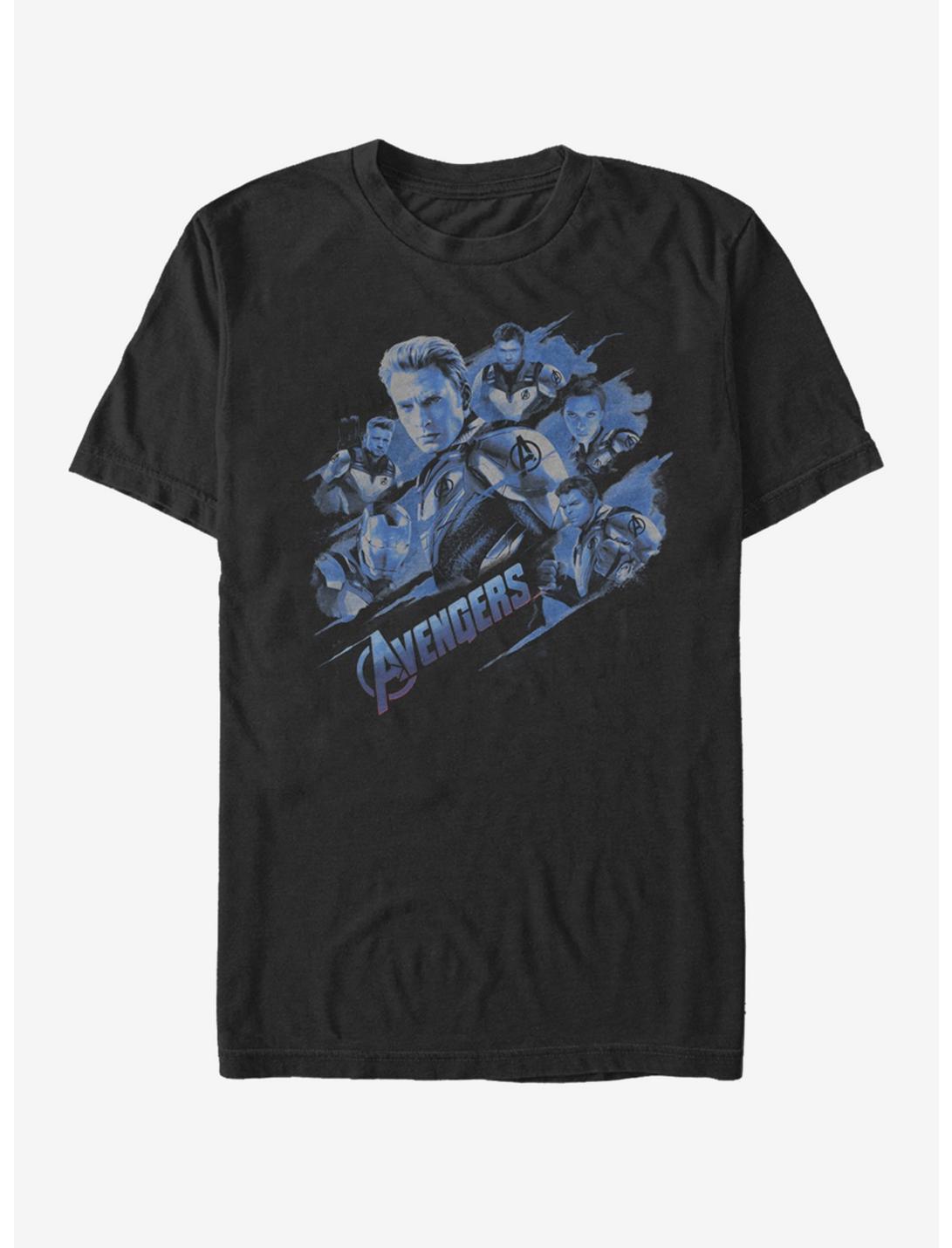 Marvel Avengers: Endgame Cap Blue Shot T-Shirt, BLACK, hi-res