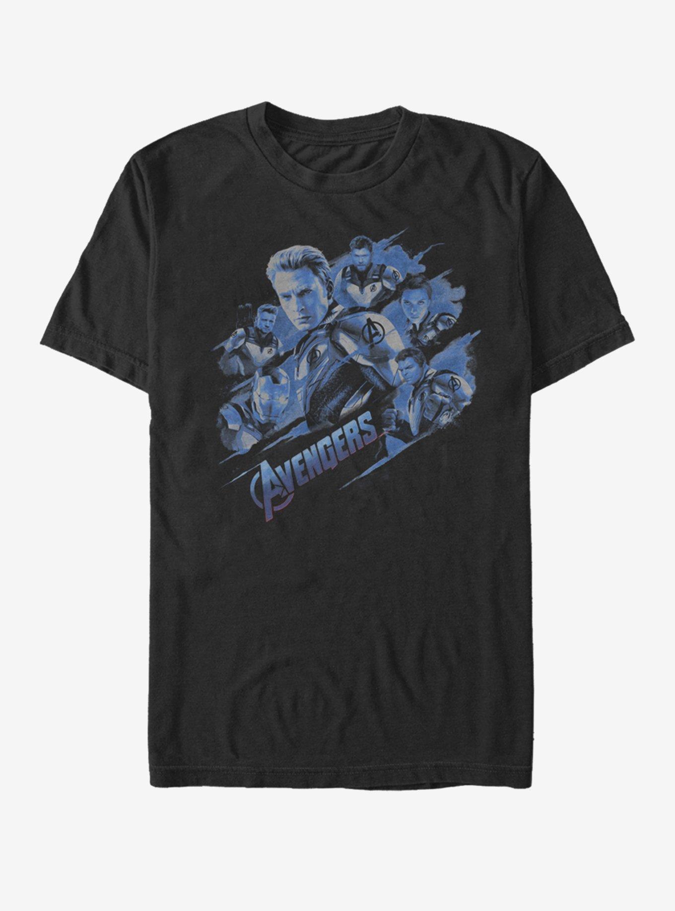 Marvel Avengers: Endgame Cap Blue Shot T-Shirt, BLACK, hi-res