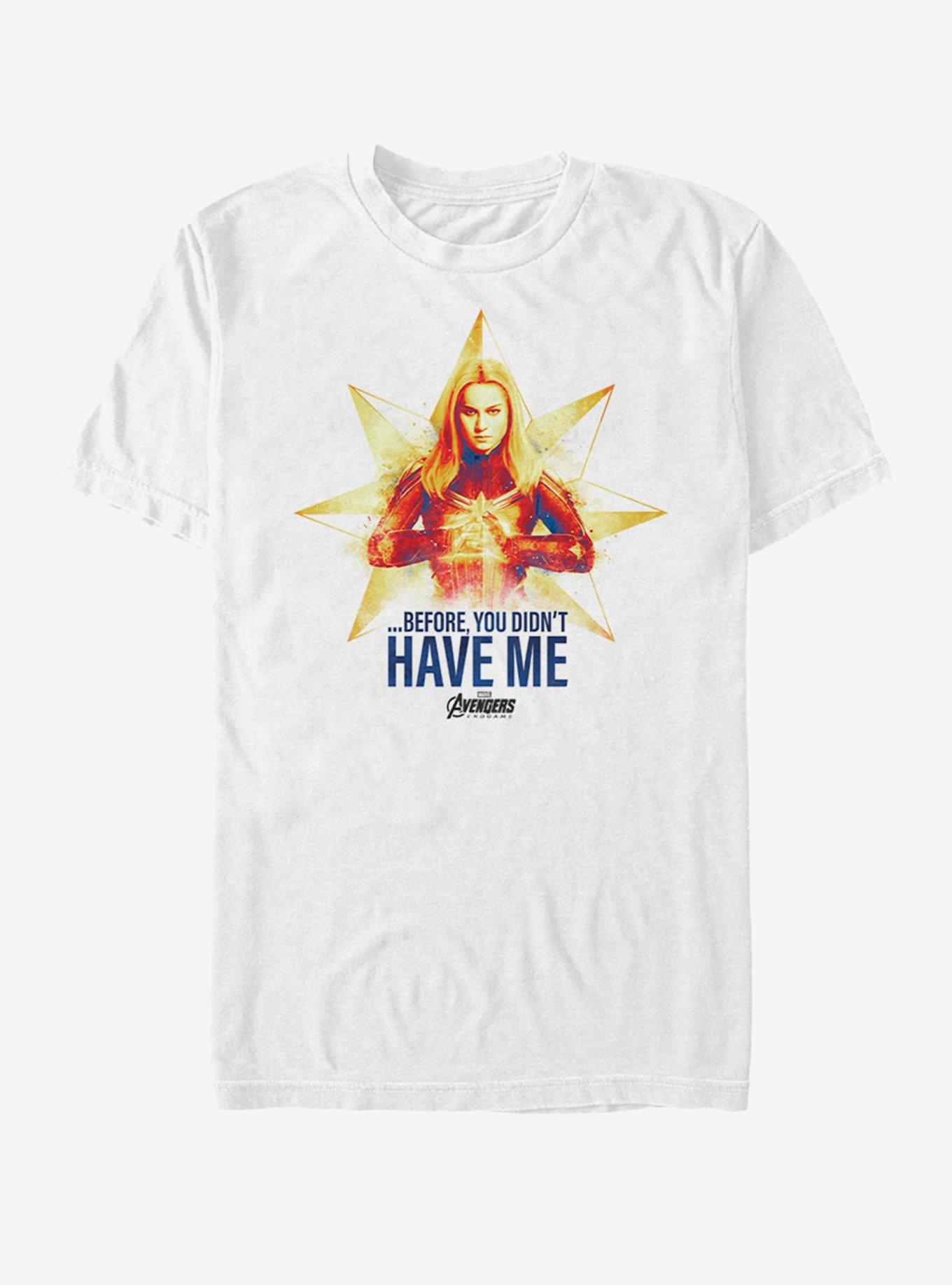 Marvel Avengers: Endgame Captain Marvel You Didn't Have Me T-Shirt, WHITE, hi-res