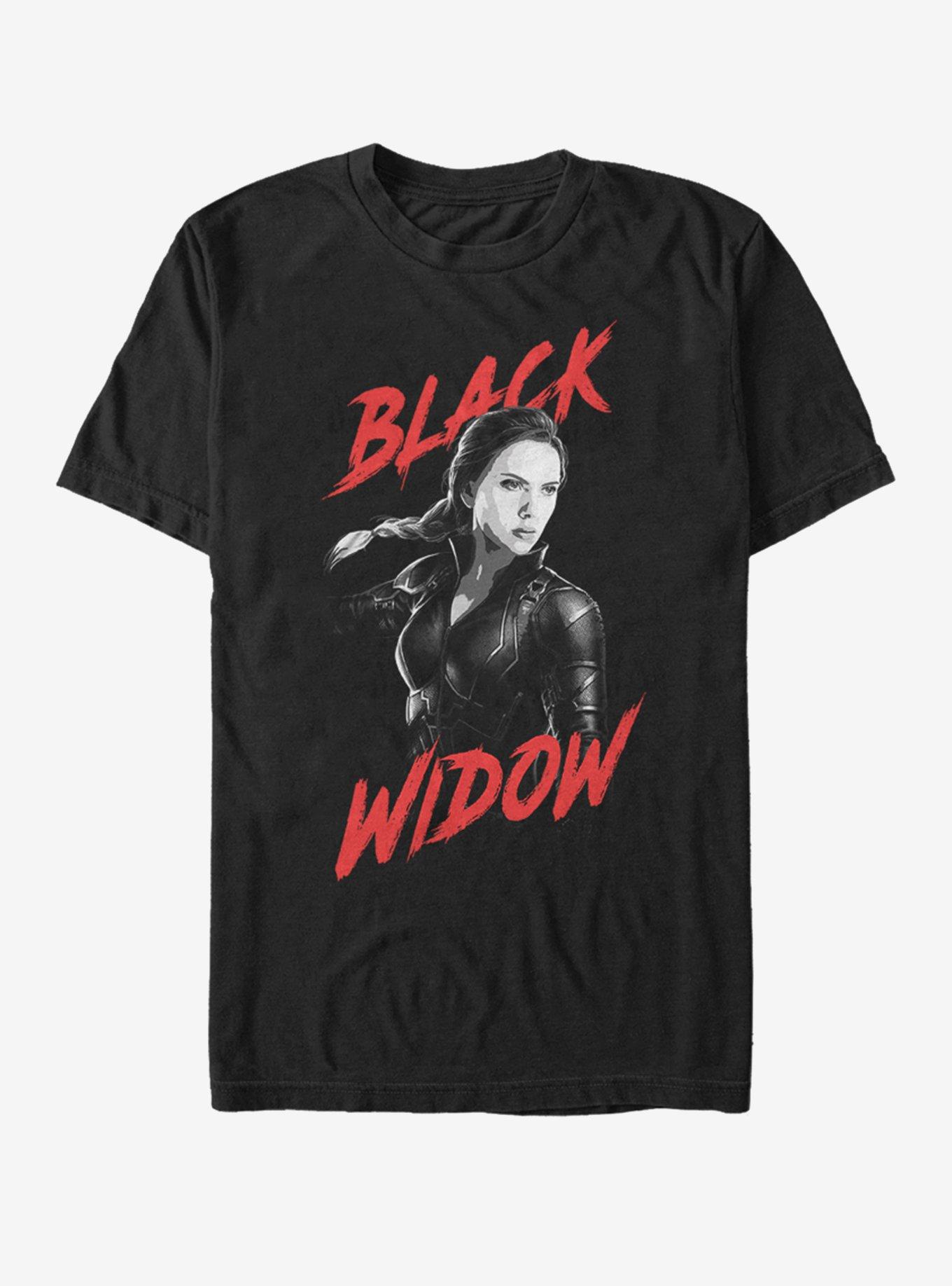 Marvel Avengers: Endgame High Contrast Widow T-Shirt, BLACK, hi-res