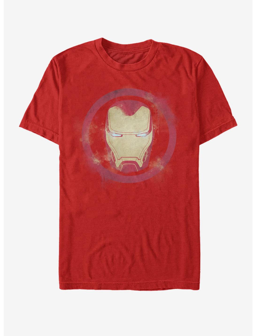 Marvel Avengers: Endgame Iron Man Spray Logo T-Shirt, RED, hi-res