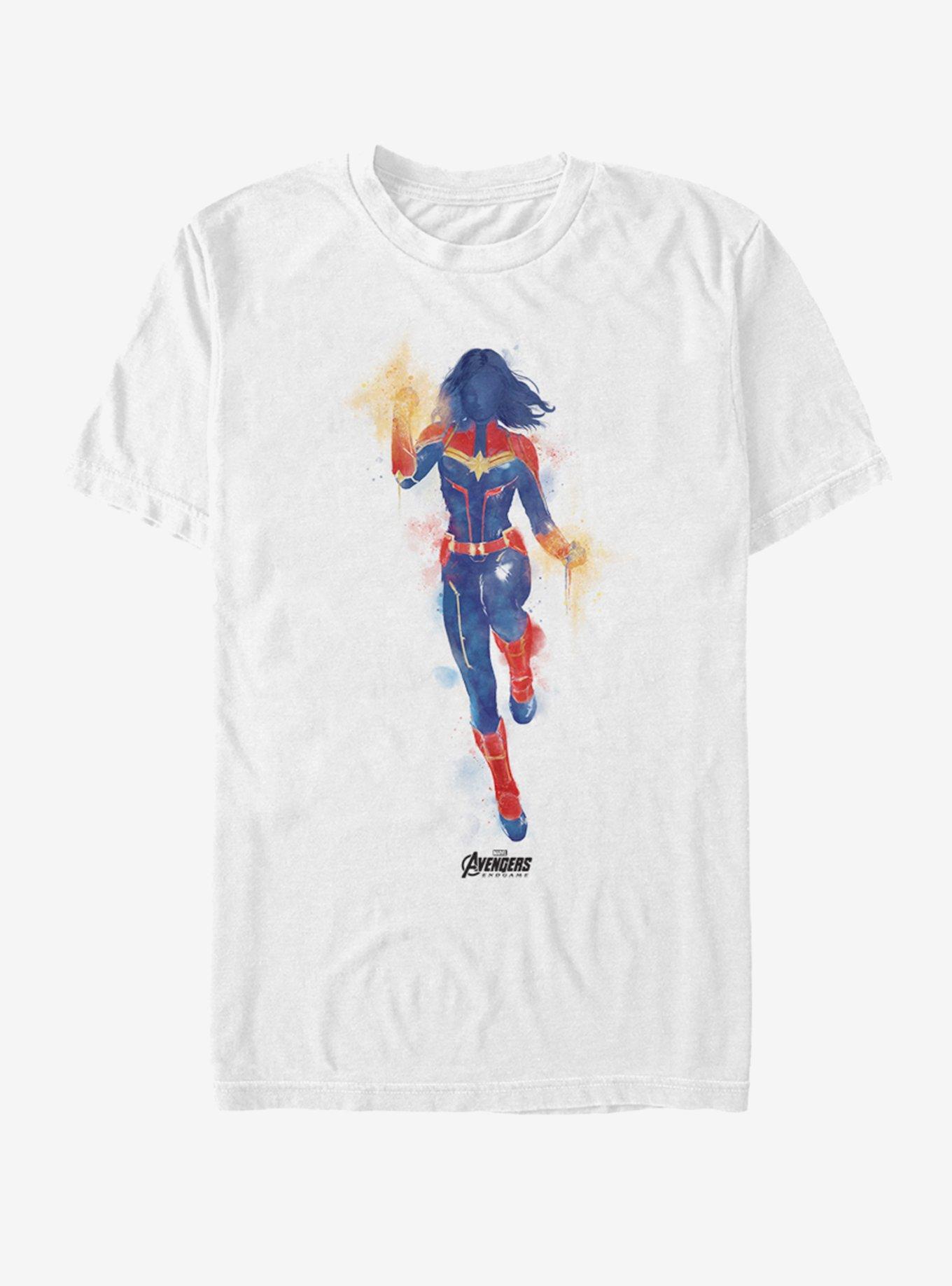 Marvel Avengers: Endgame Captain Marvel Painted T-Shirt, , hi-res