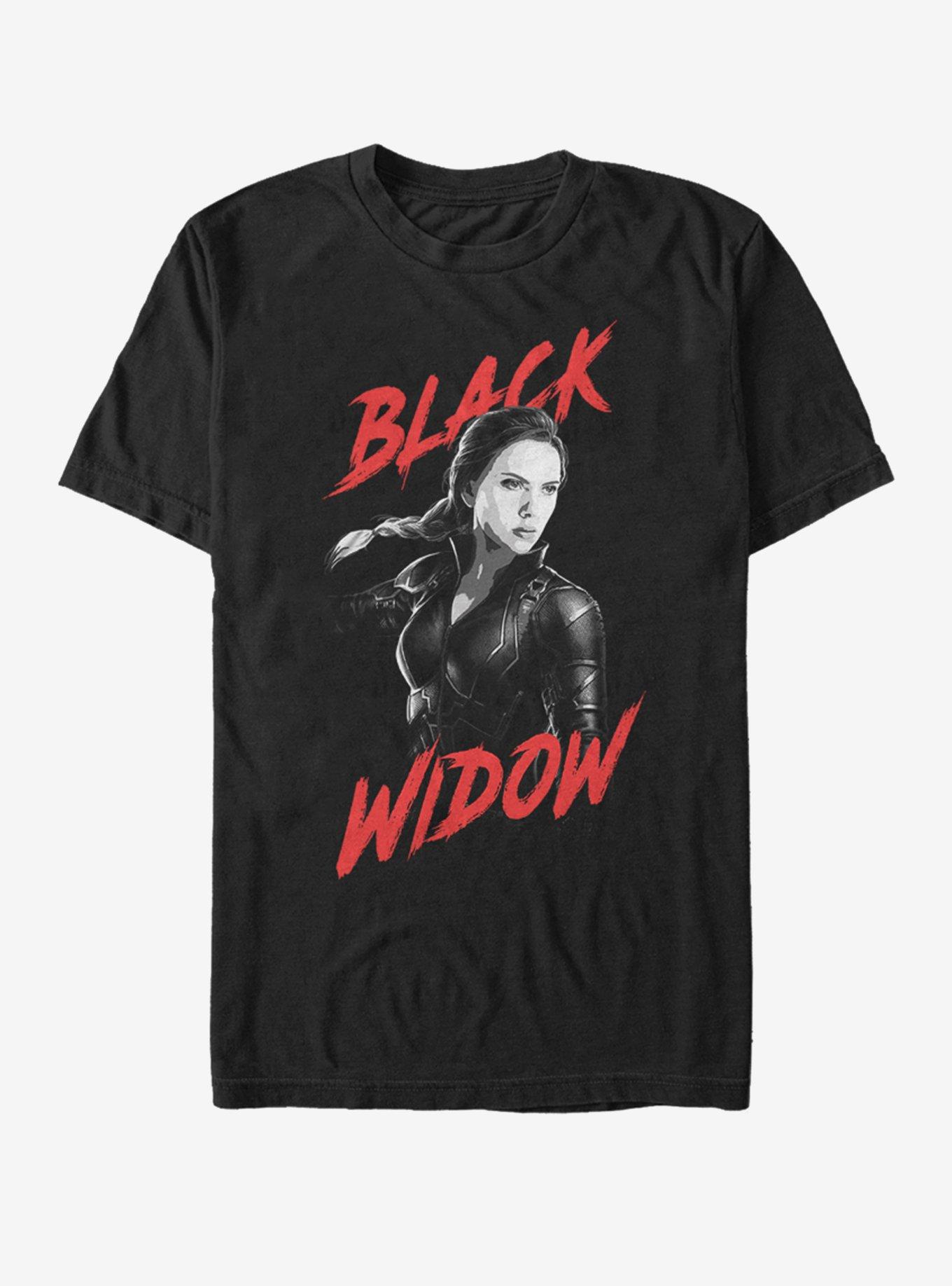 Marvel Avengers: Endgame High Contrast Widow T-Shirt, BLACK, hi-res