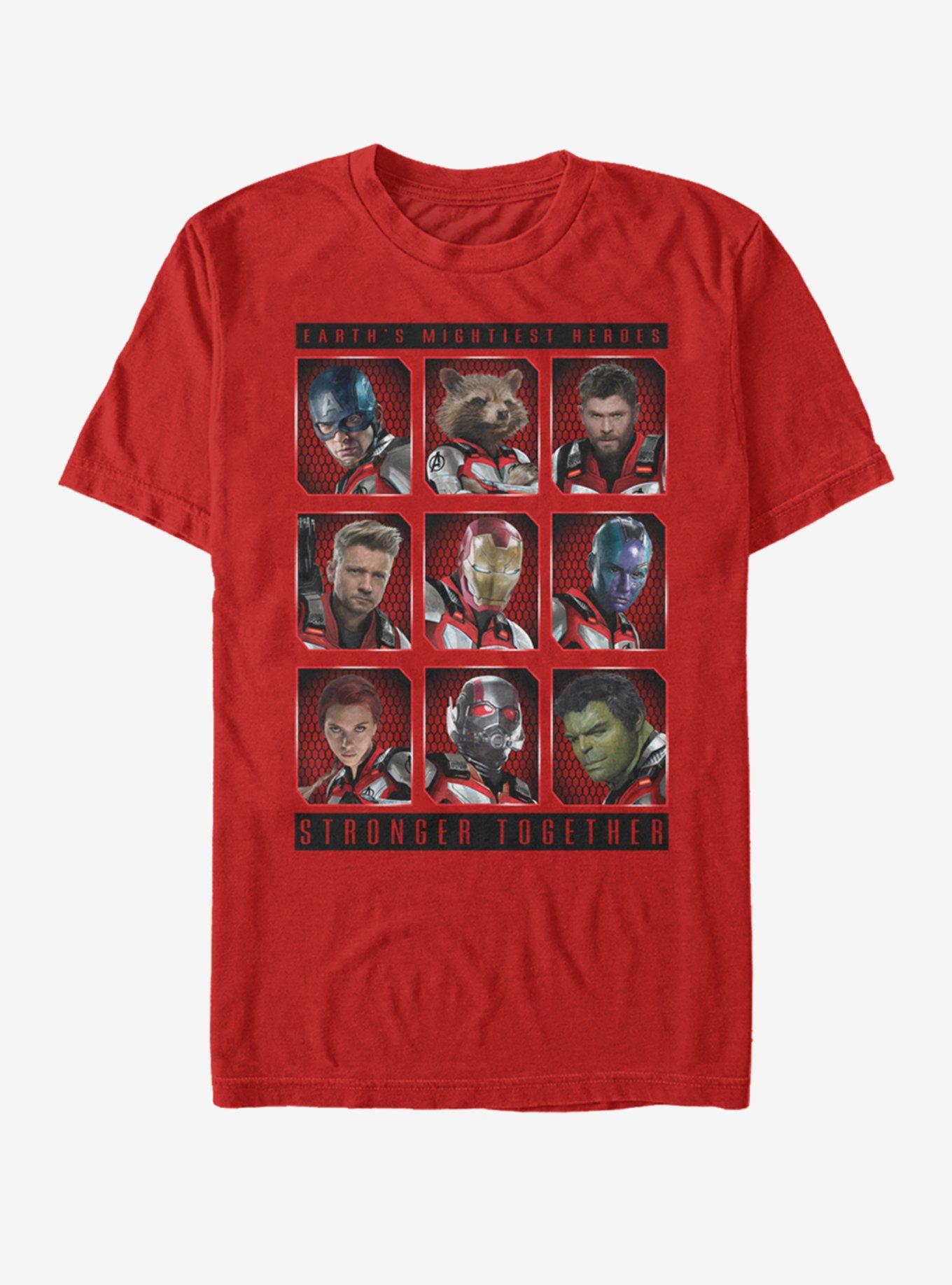 Marvel Avengers: Endgame Mightiest Heroes Stack T-Shirt, RED, hi-res