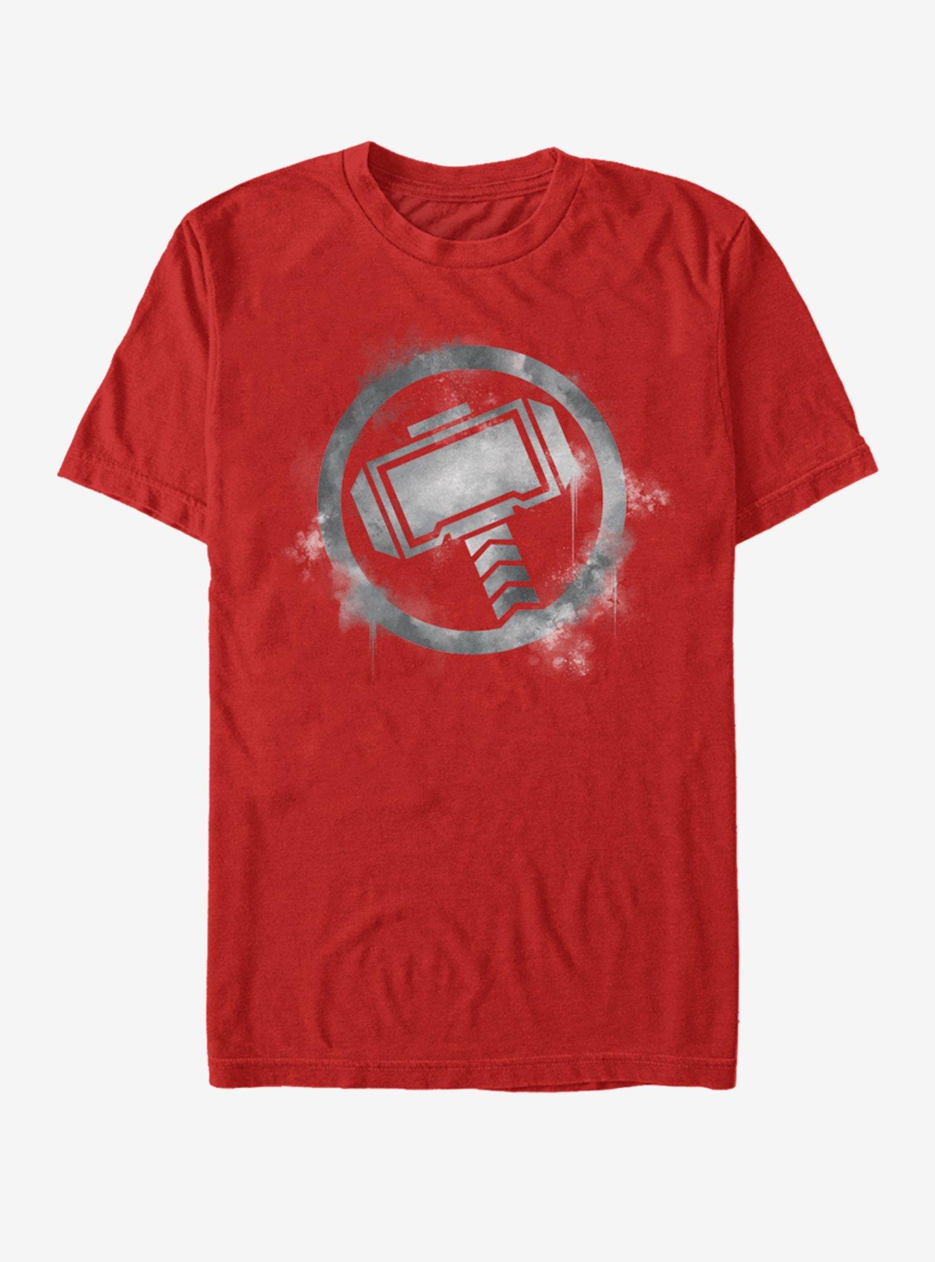 Marvel Avengers: Endgame Thor Spray Logo T-Shirt, RED, hi-res
