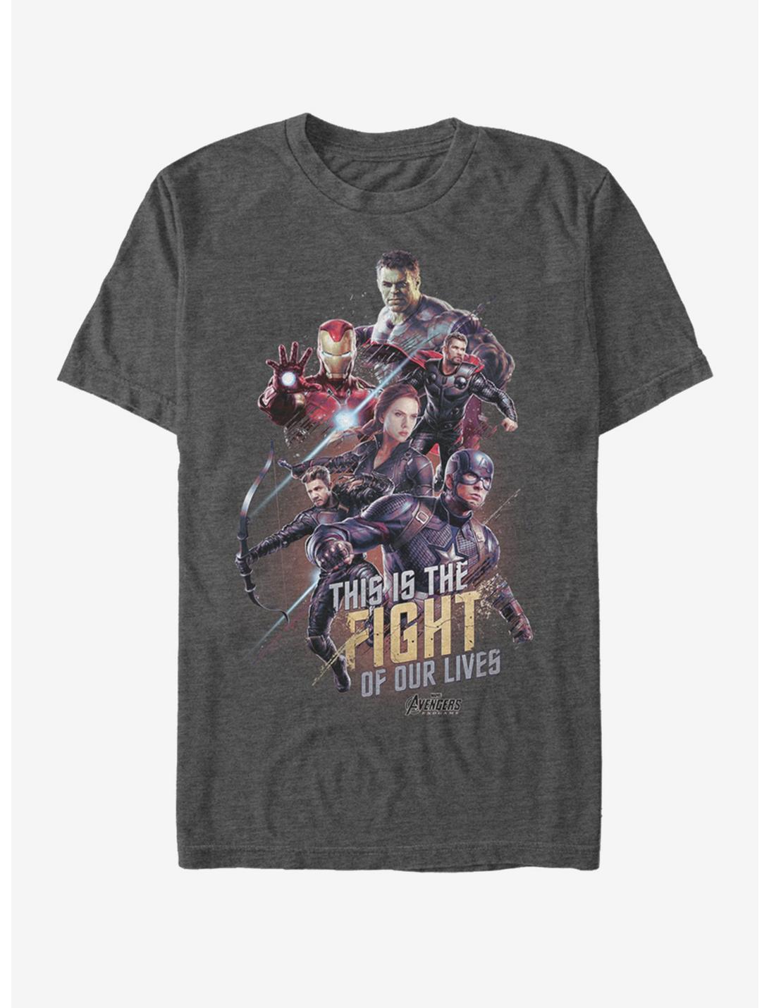 Marvel Avengers: Endgame Life Fight T-Shirt, CHAR HTR, hi-res