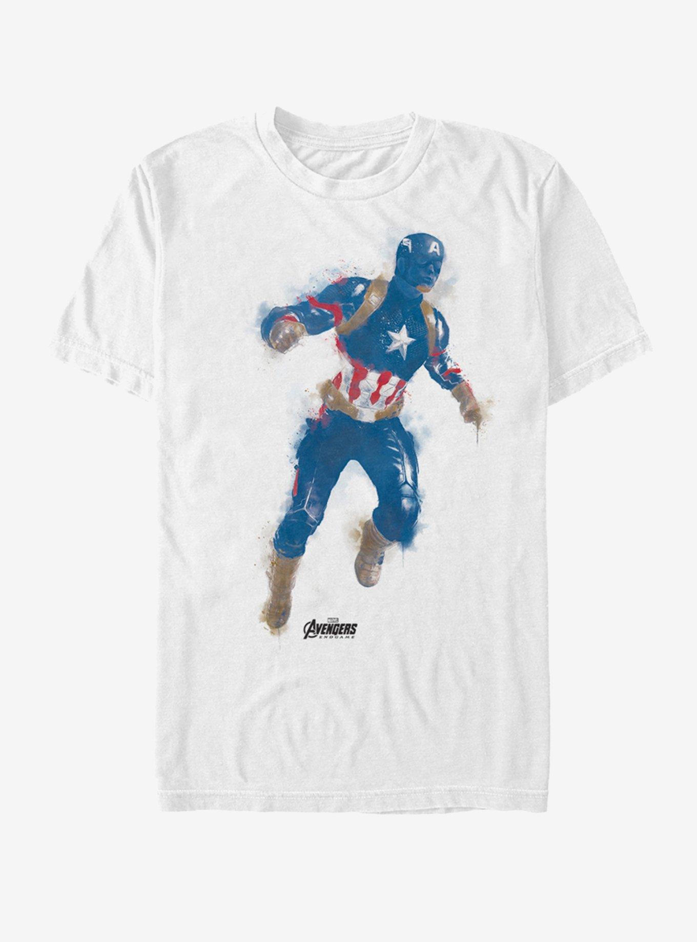 Marvel Avengers: Endgame Captain America Paint T-Shirt