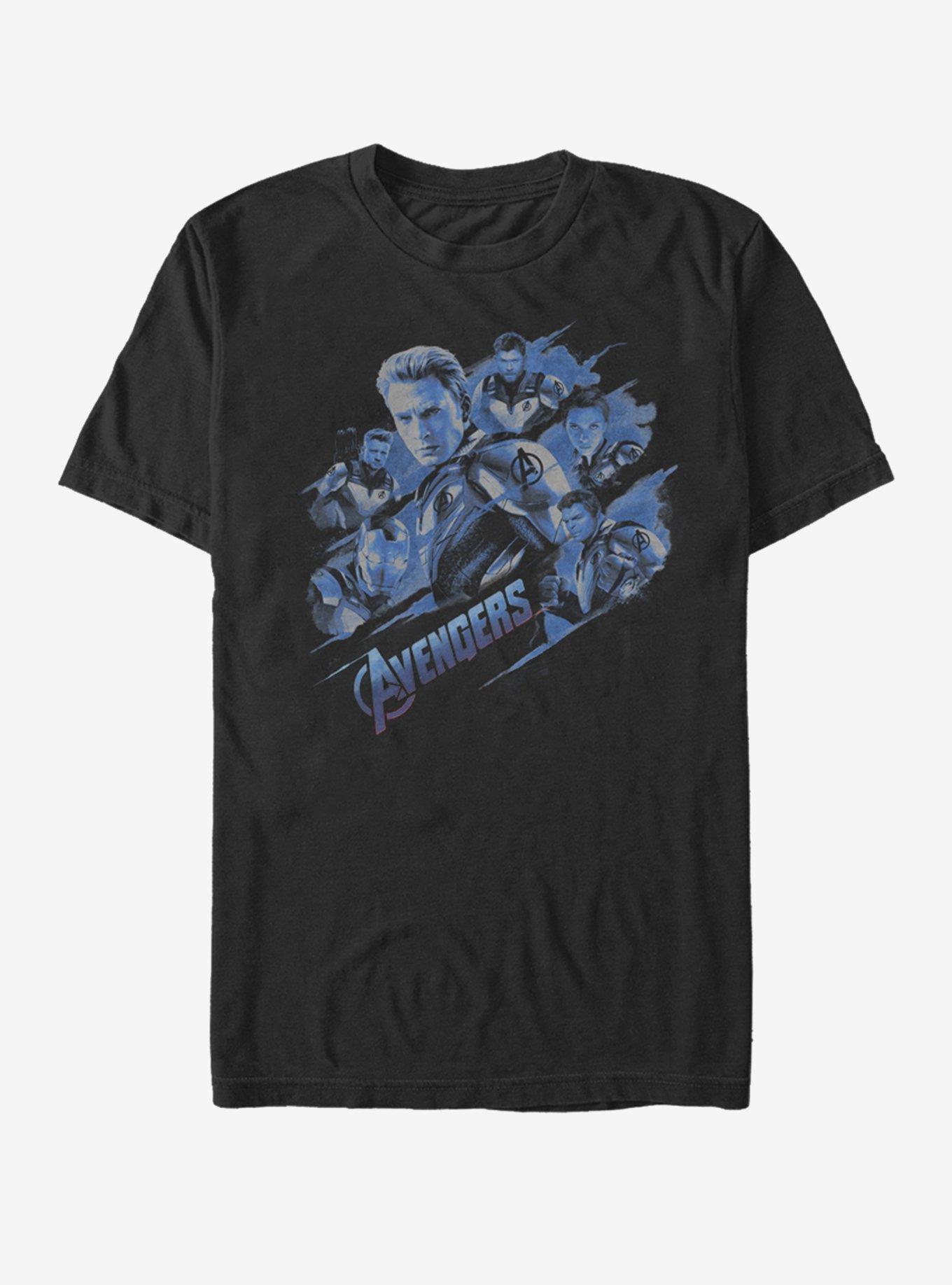 Marvel Avengers: Endgame Cap Blue Shot T-Shirt, BLACK, hi-res