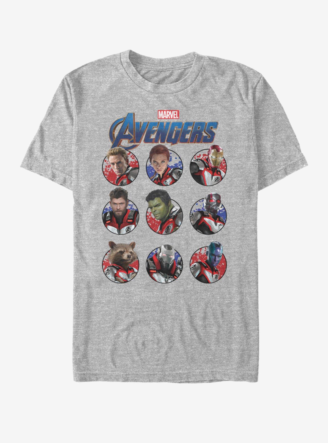 Marvel Avengers Endgame Heroic Group T Shirt GREY Hot Topic