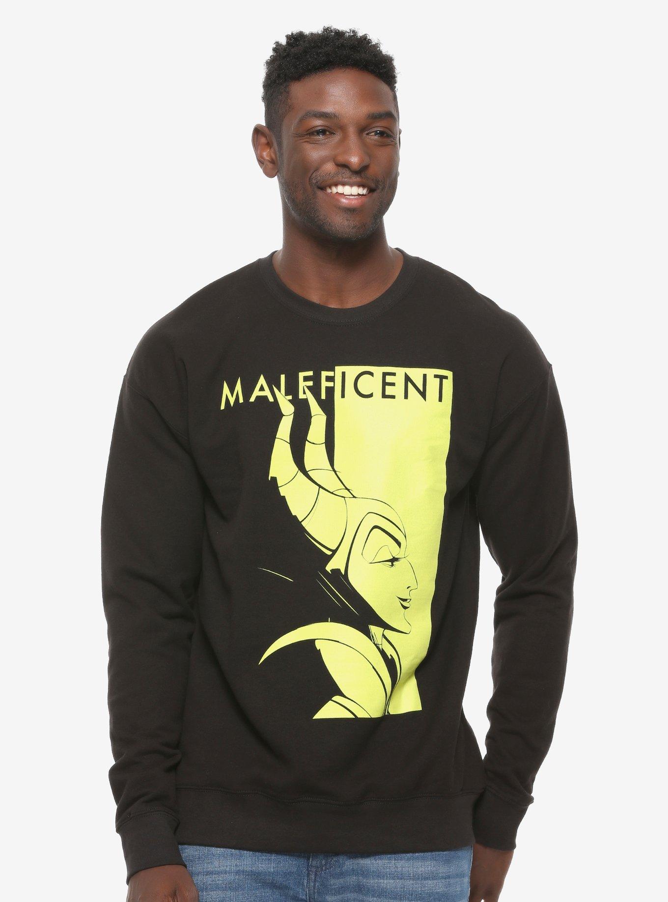 Disney Villains Maleficent Side Profile Crewneck - BoxLunch Exclusive, BLACK, hi-res