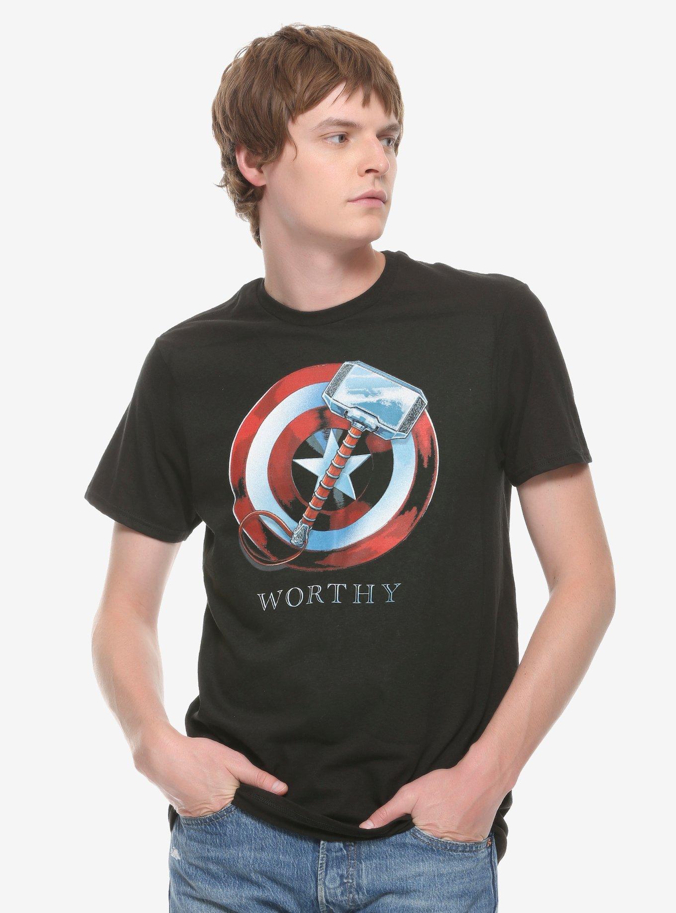 Marvel Avengers Captain America Worthy T-Shirt, BLUE, hi-res