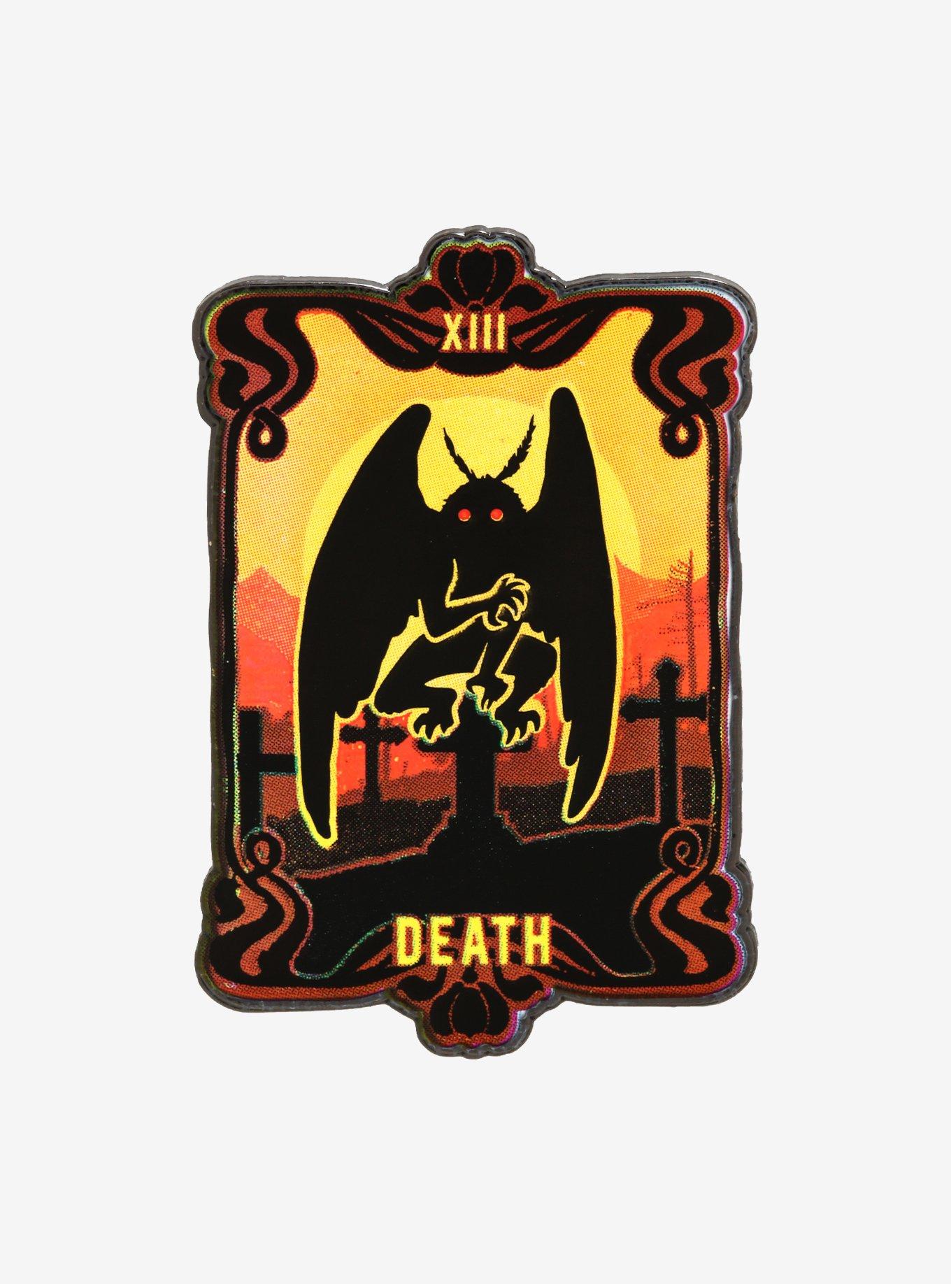 Death Tarot Card Enamel Pin, , hi-res