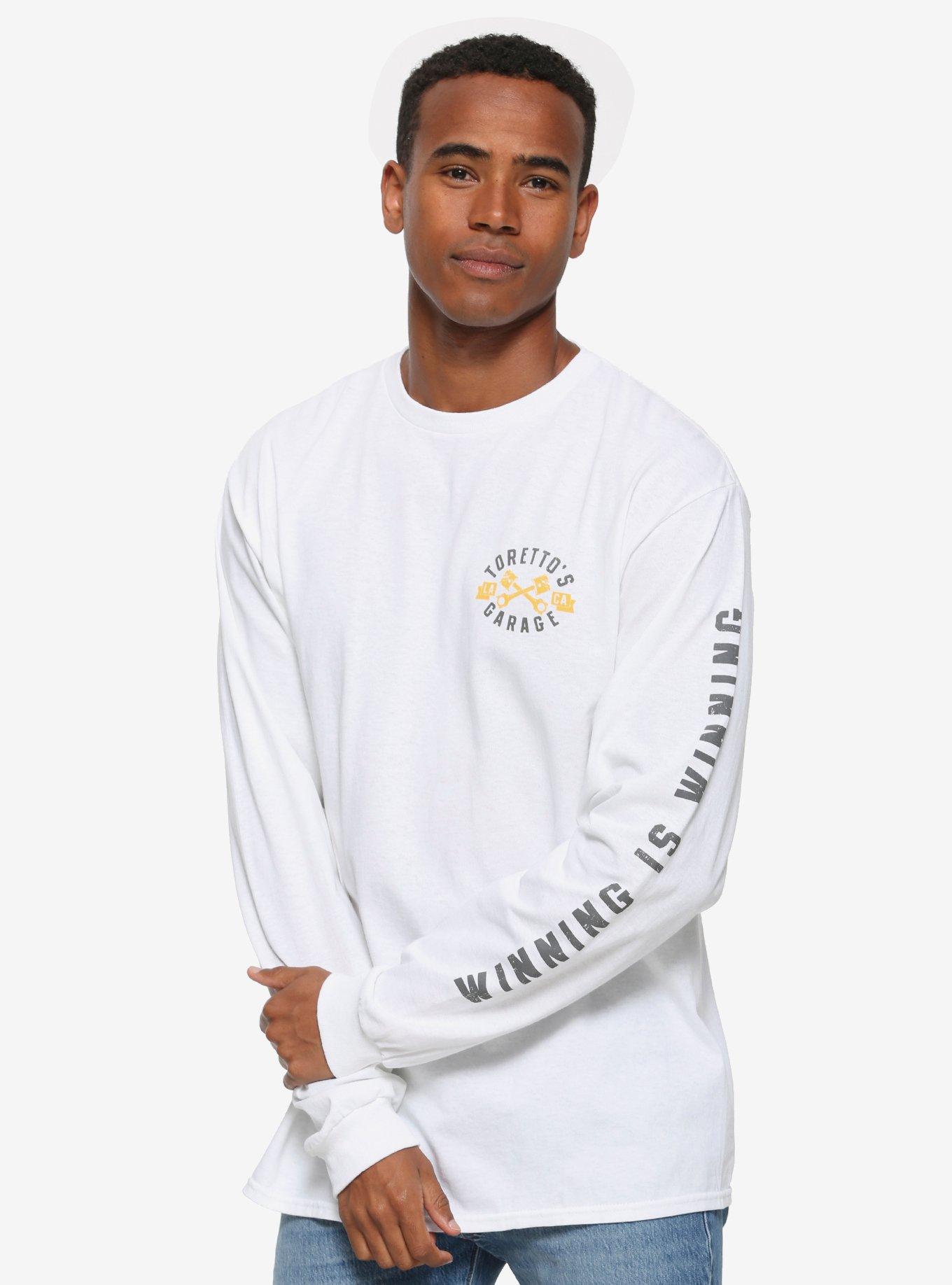 The Fast and the Furious Toretto's Garage Long Sleeve T-Shirt - BoxLunch Exclusive, WHITE, hi-res