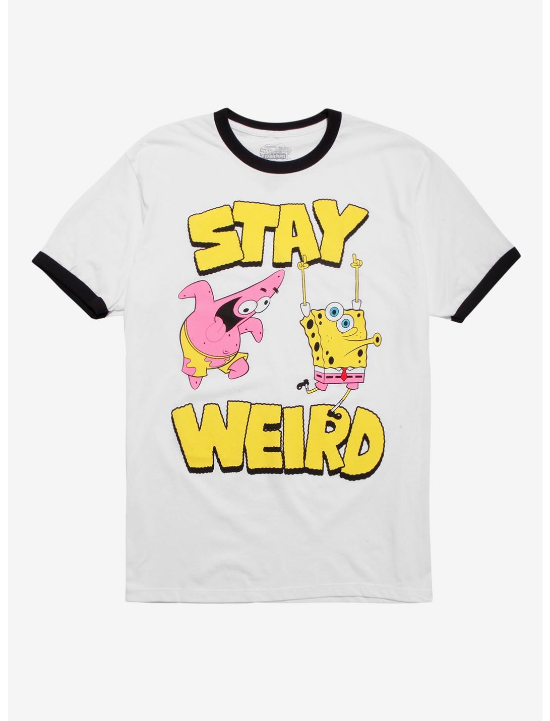 SpongeBob SquarePants Stay Weird Ringer T-Shirt, MULTI, hi-res