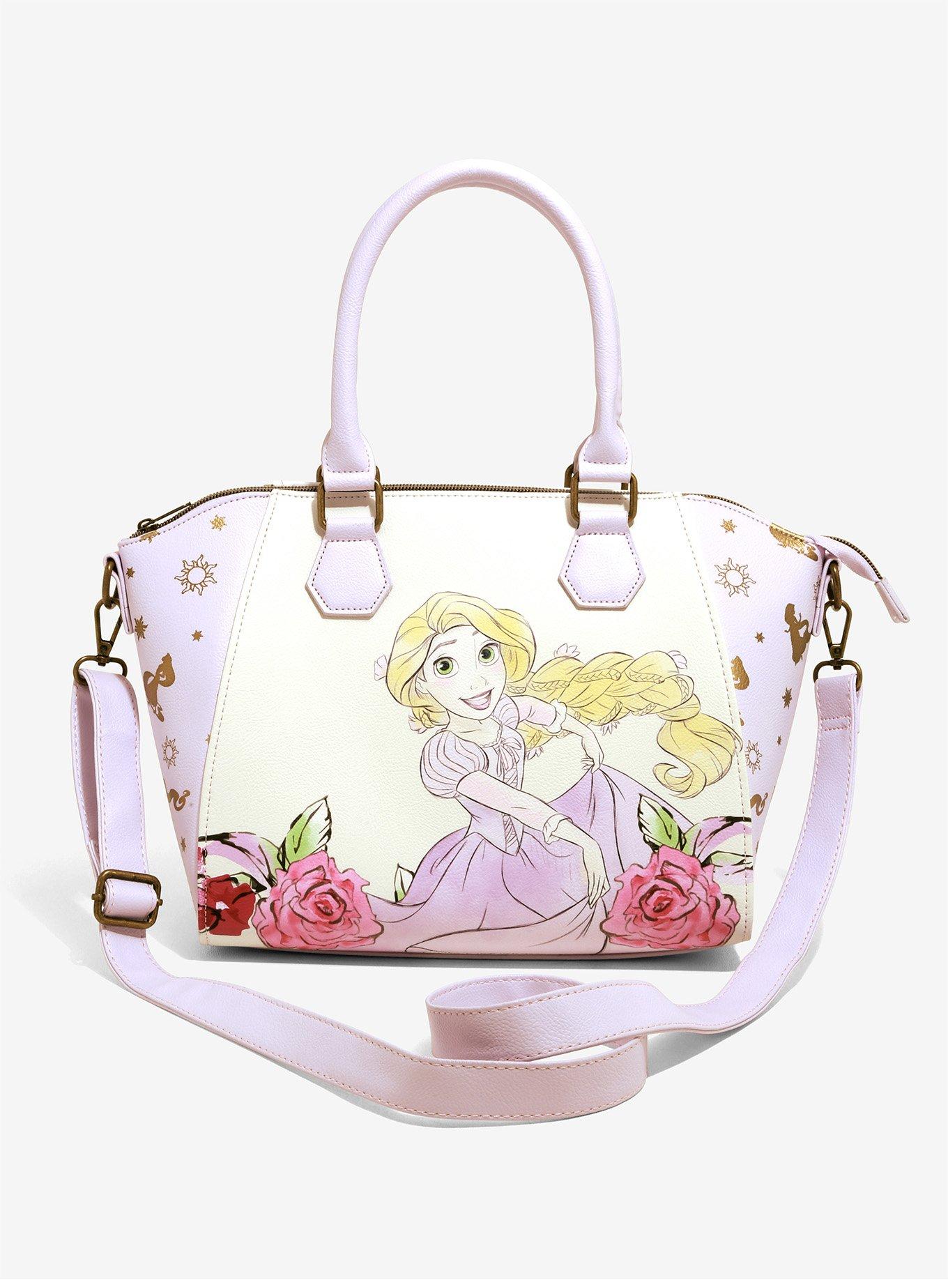 Loungefly Disney Tangled Tower Scene Womens Double Strap Shoulder Bag Purse