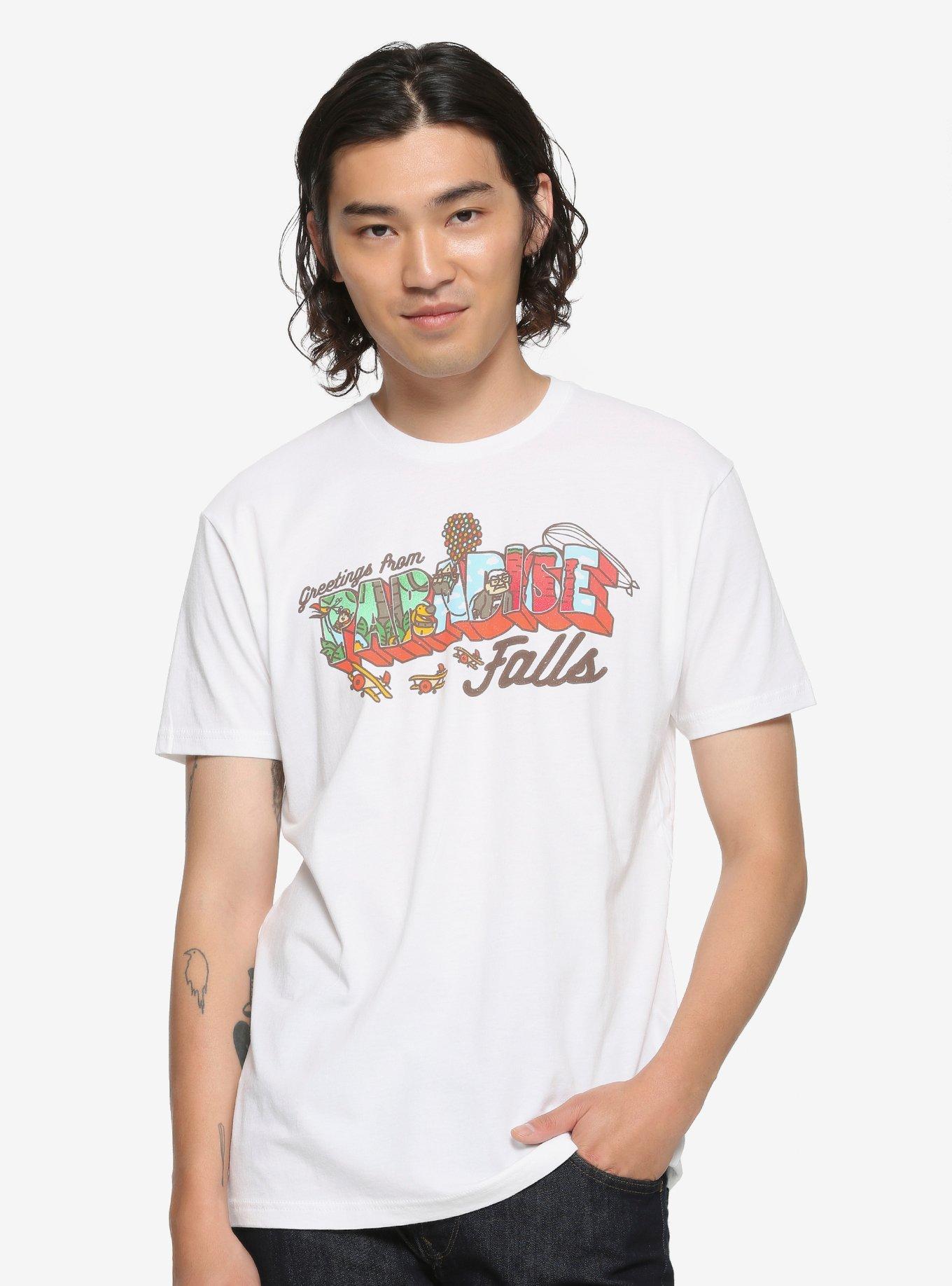 Disney Pixar Up Greetings from Paradise Falls T-Shirt - BoxLunch Exclusive, WHITE, hi-res
