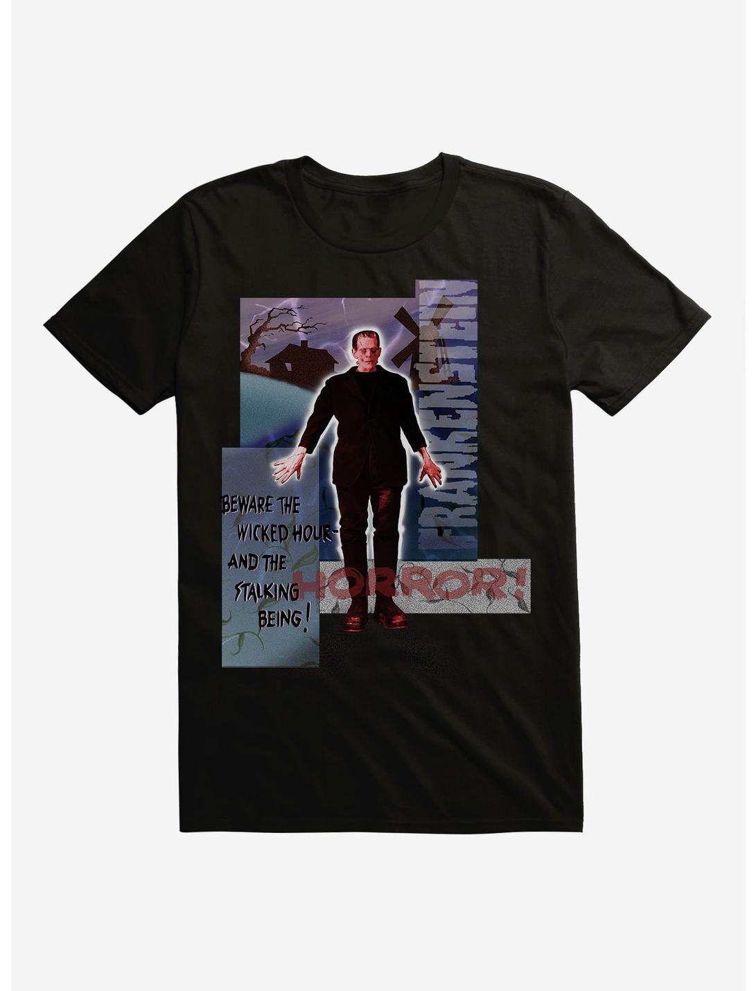 Universal Monsters Frankenstein Wicked Hour T-Shirt, BLACK, hi-res